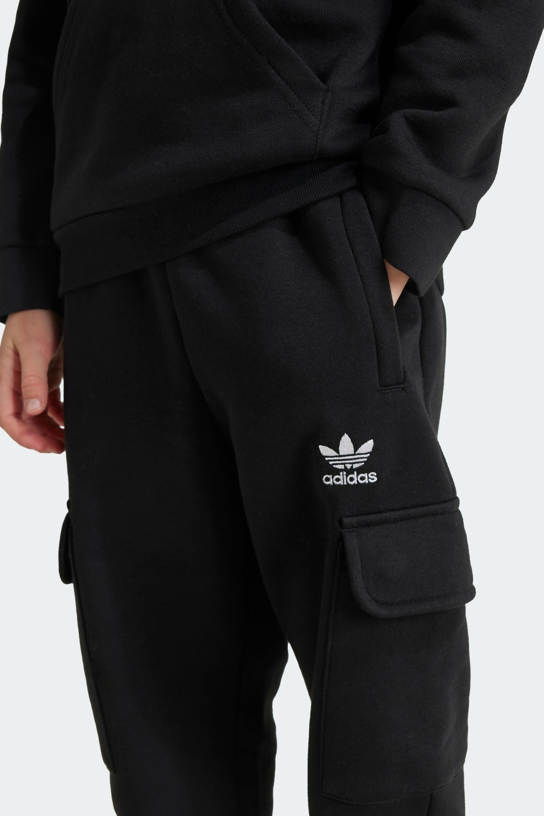 adidas originals Black Hoodie And Trousers Set