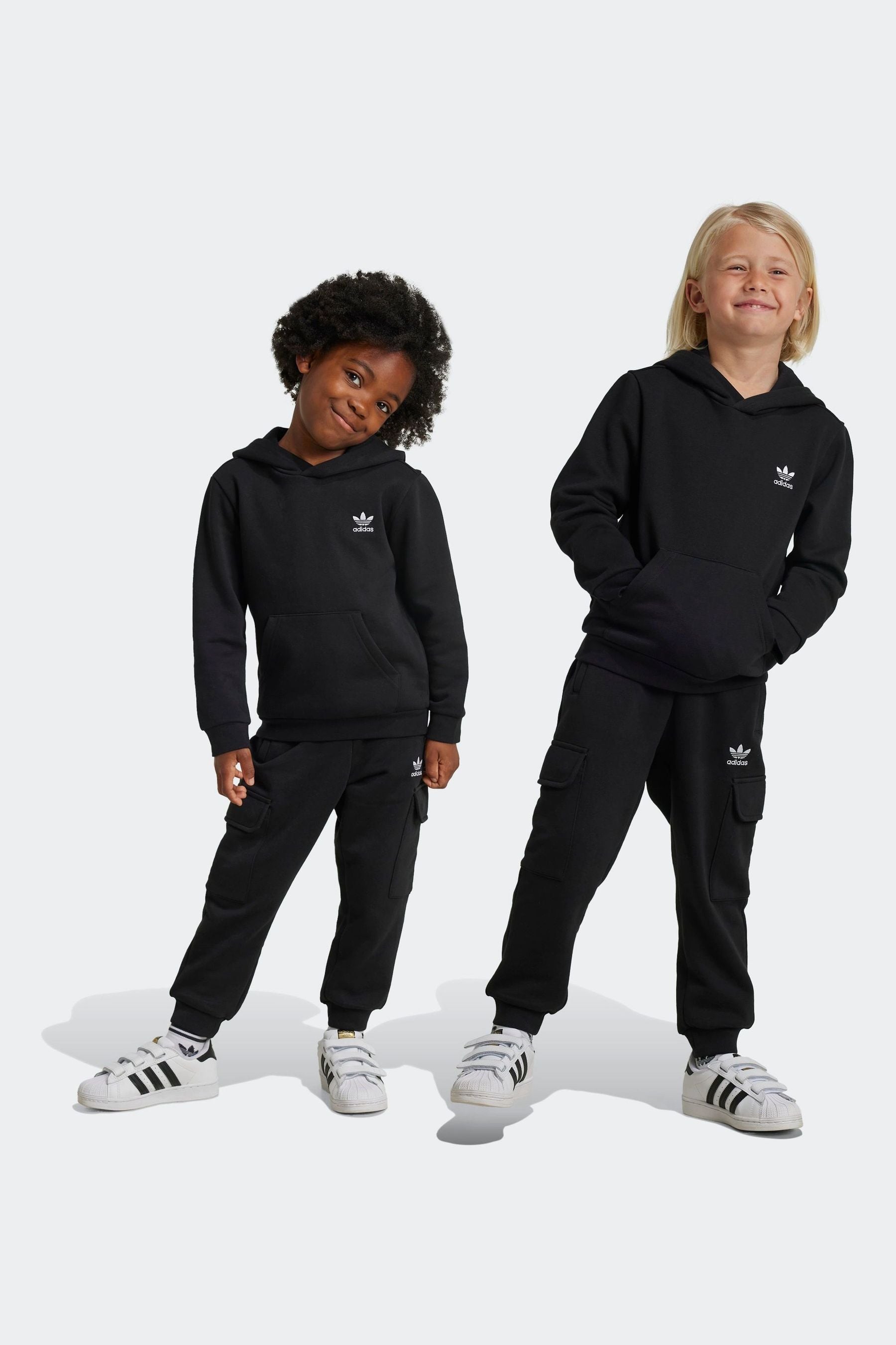 adidas originals Black Hoodie And Trousers Set