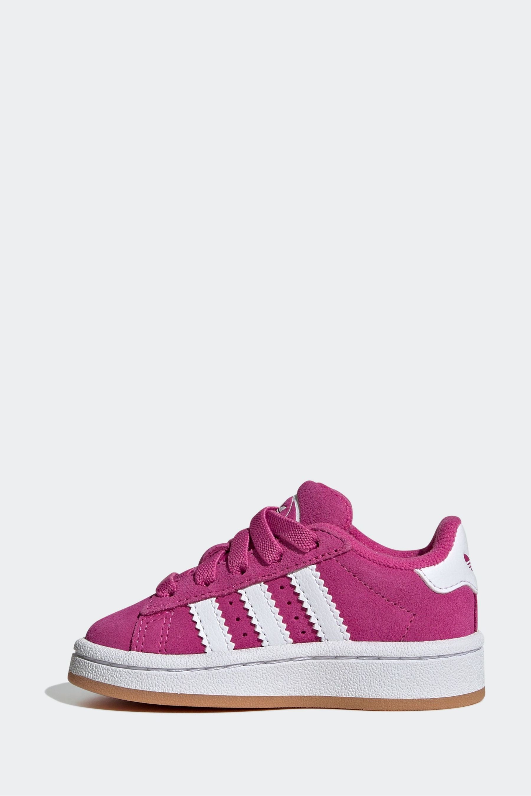 adidas Originals Pink Kids Campus 00s Comfort Closure Elastic Laces Shoes