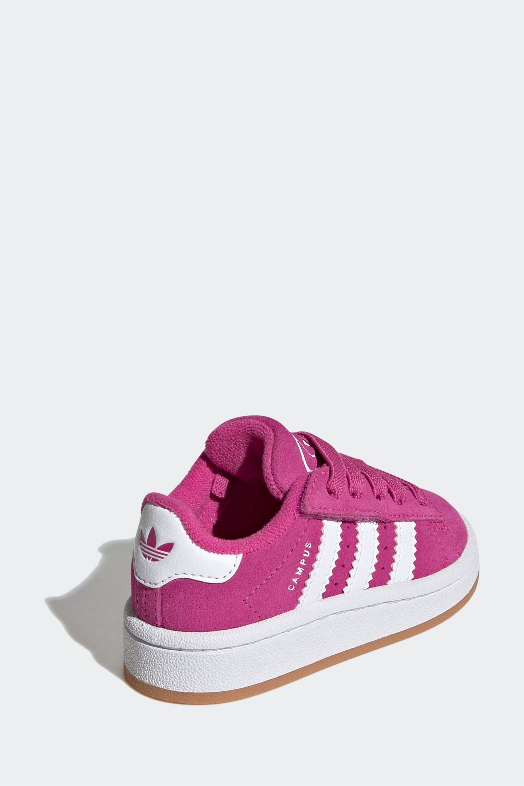 adidas Originals Pink Kids Campus 00s Comfort Closure Elastic Laces Shoes