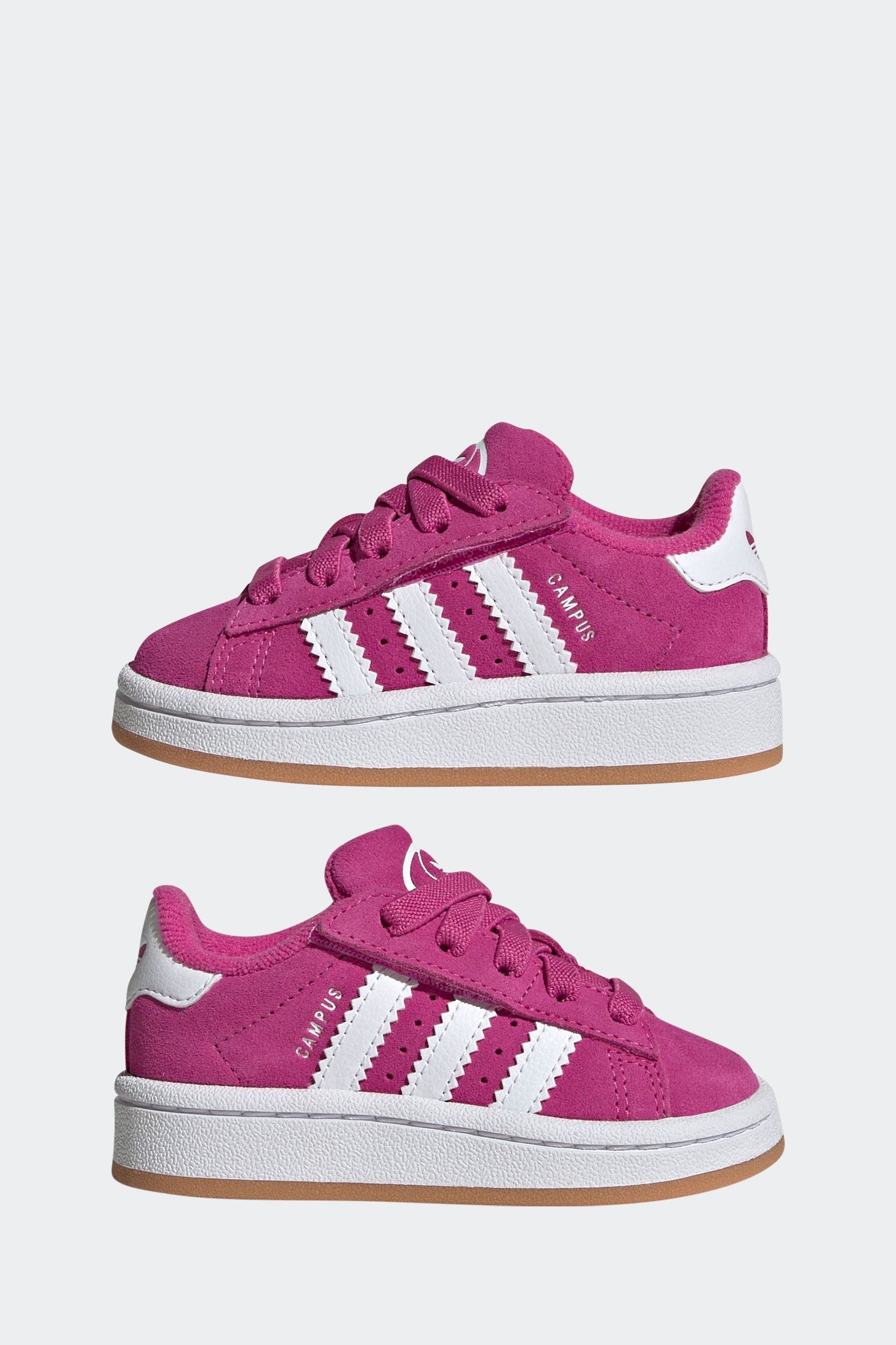 adidas Originals Pink Kids Campus 00s Comfort Closure Elastic Laces Shoes