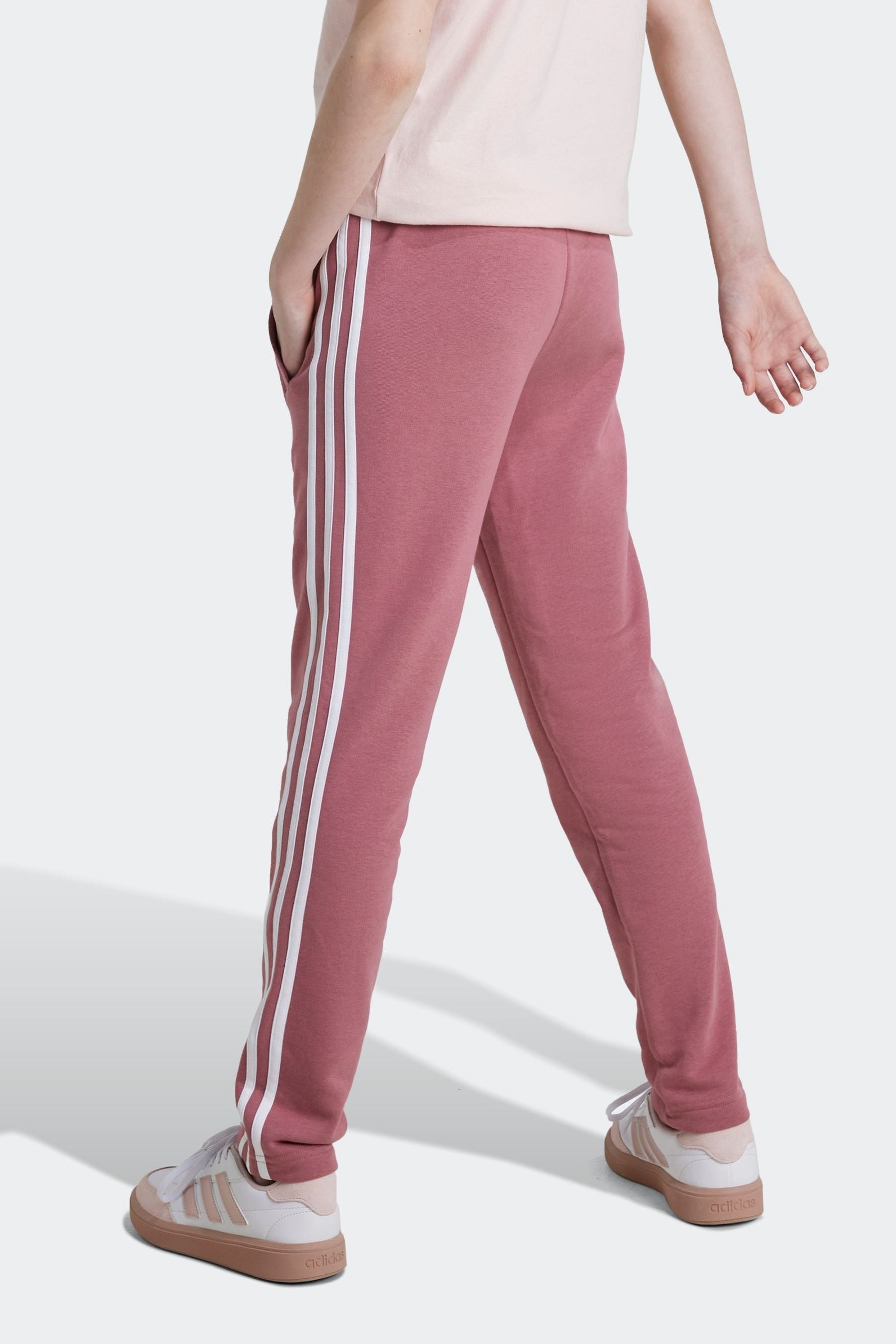 adidas Red Essentials 3 Stripes Joggers