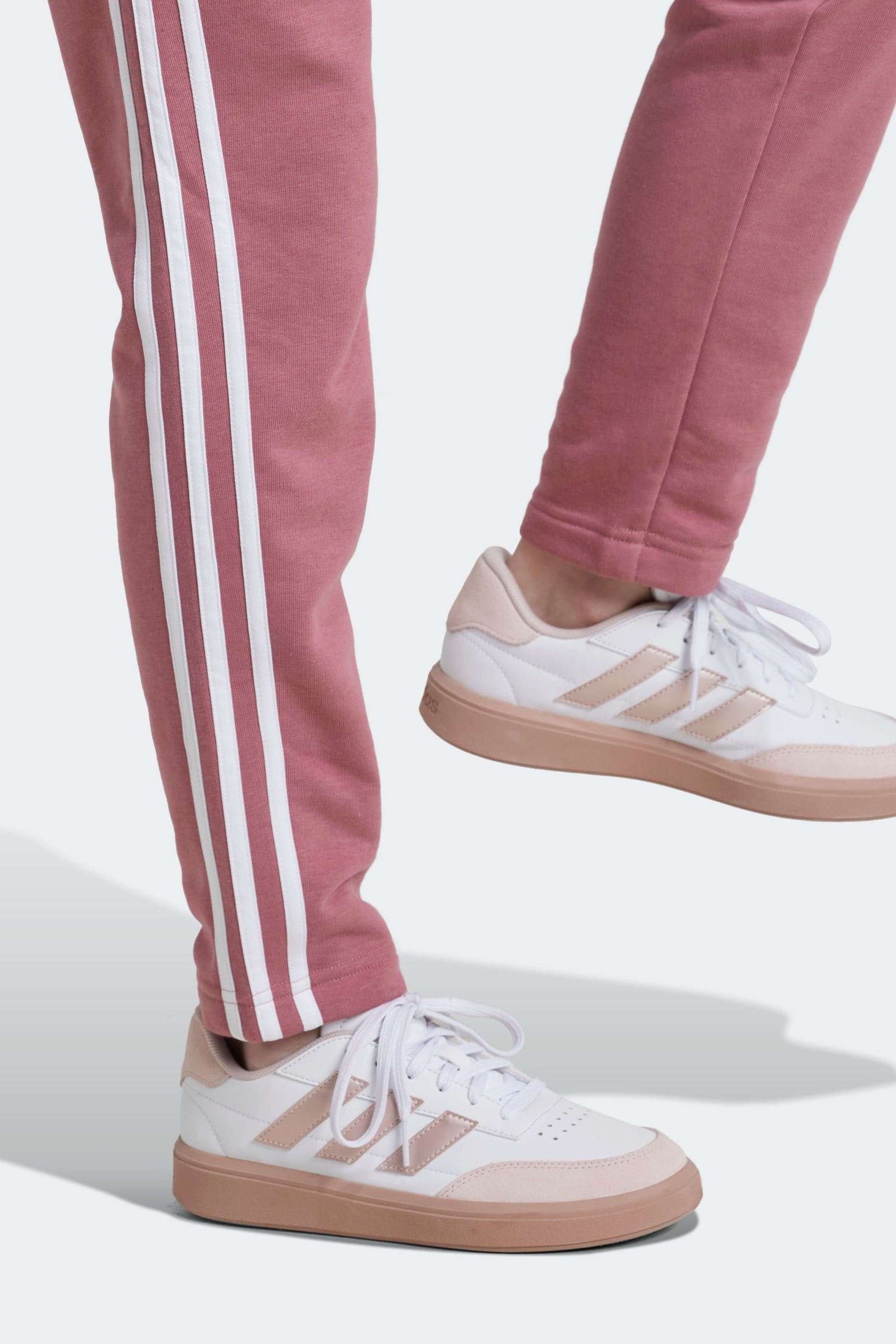 adidas Red Essentials 3 Stripes Joggers