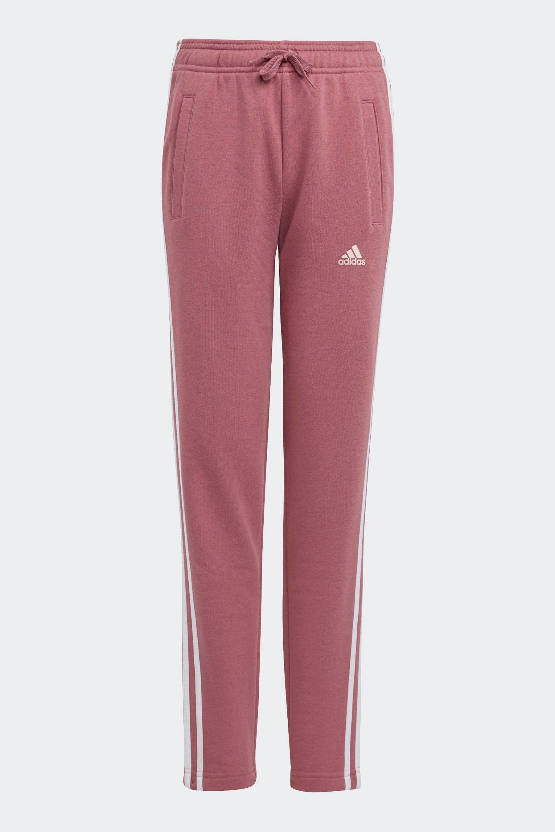 adidas Red Essentials 3 Stripes Joggers