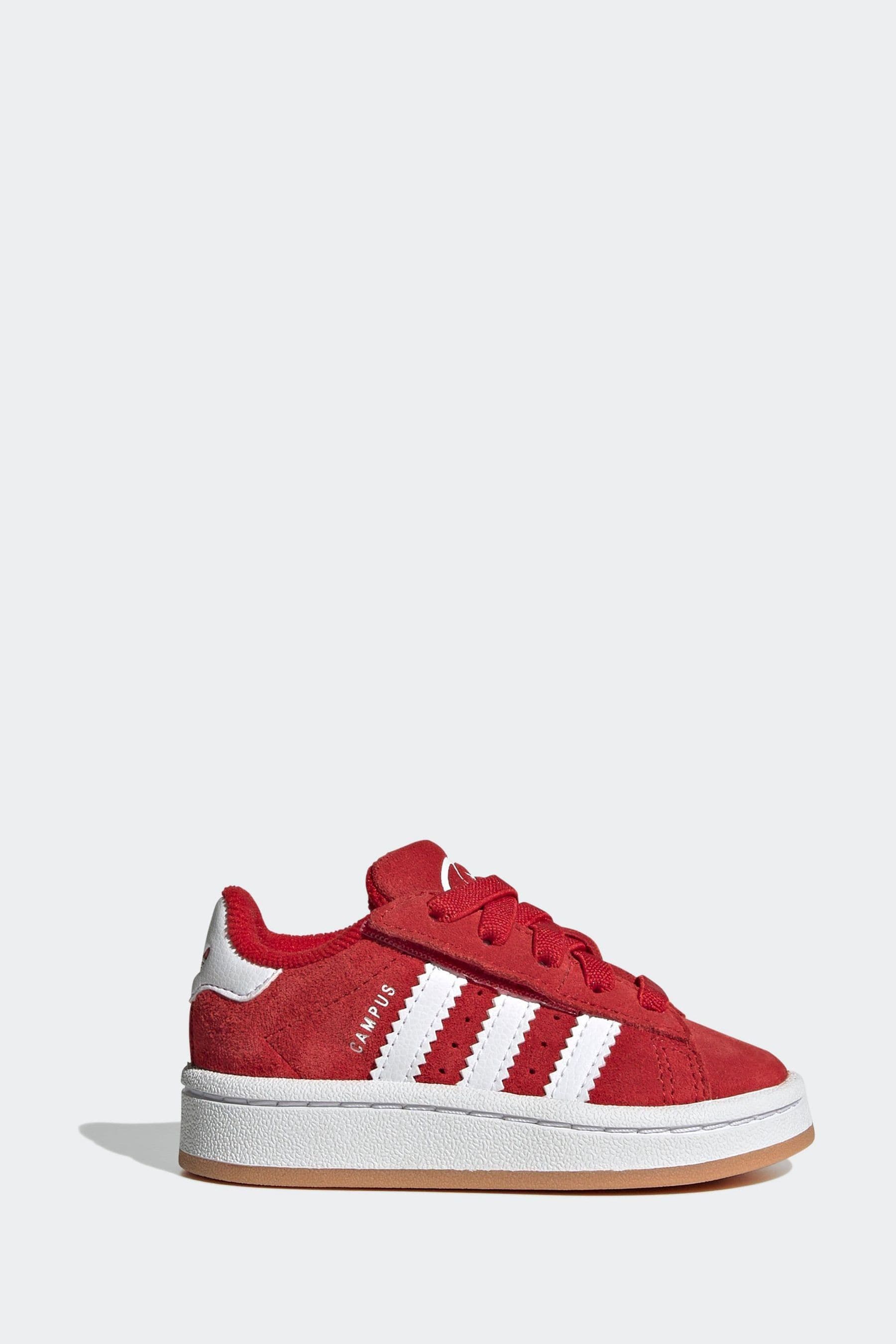 adidas Originals Red Kids Campus 00s Comfort Closure Elastic Laces Shoes