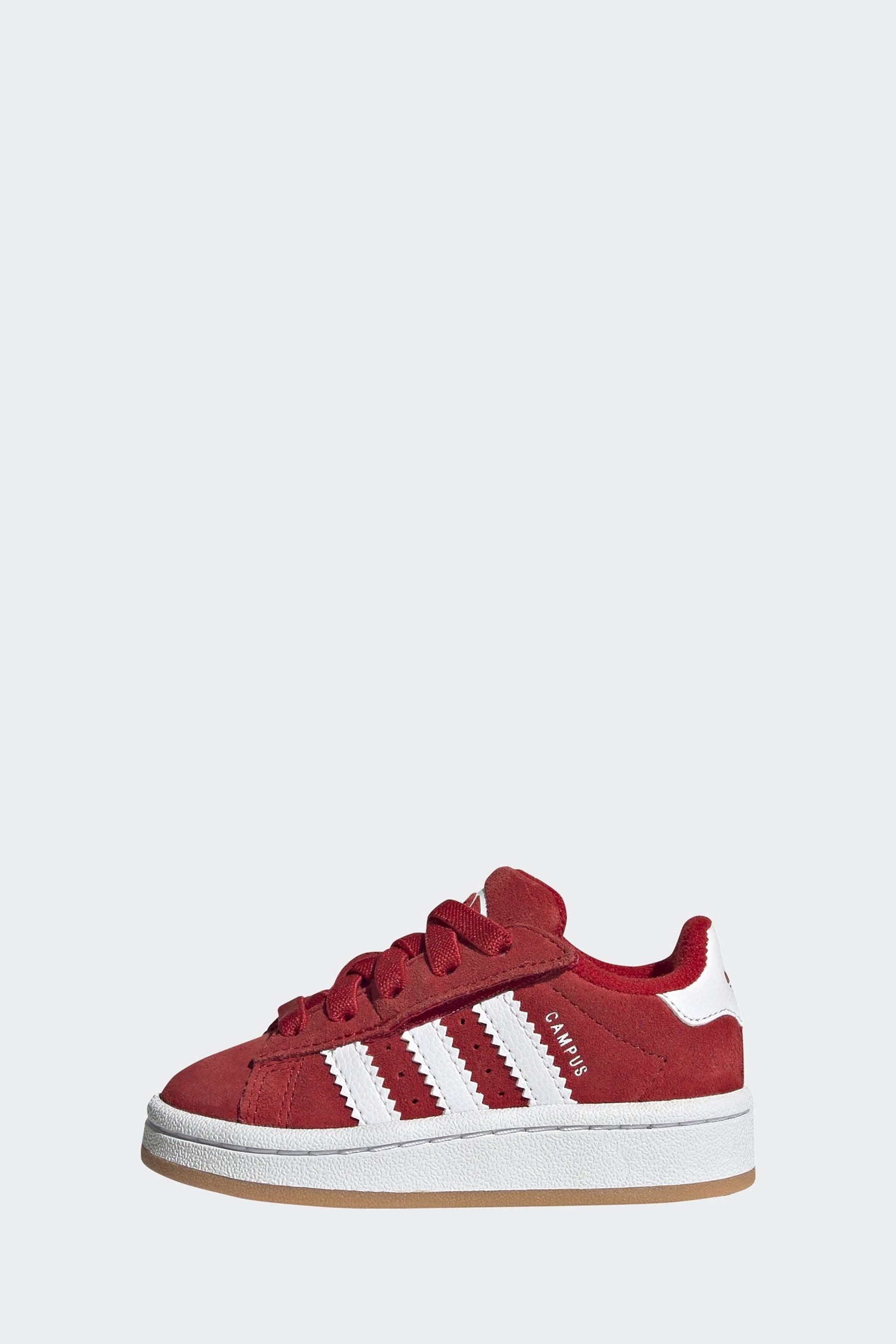 adidas Originals Red Kids Campus 00s Comfort Closure Elastic Laces Shoes