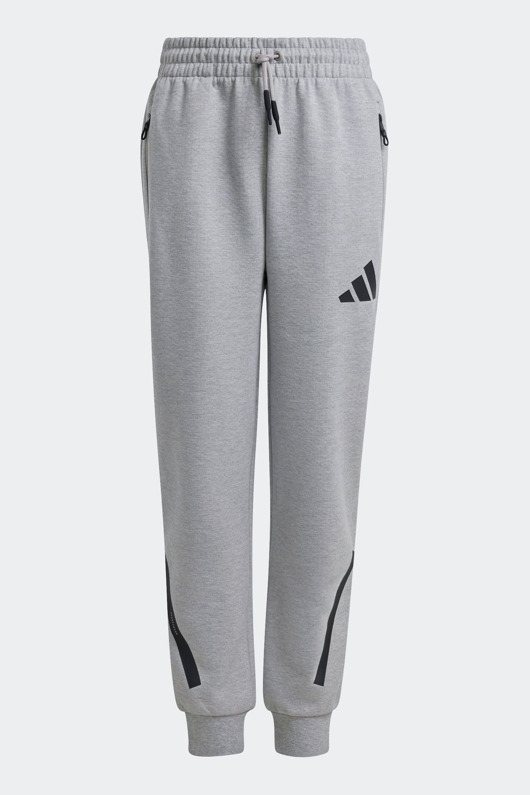 adidas Grey Kids Z.N.E. Tapered Leg Tracksuit Bottoms