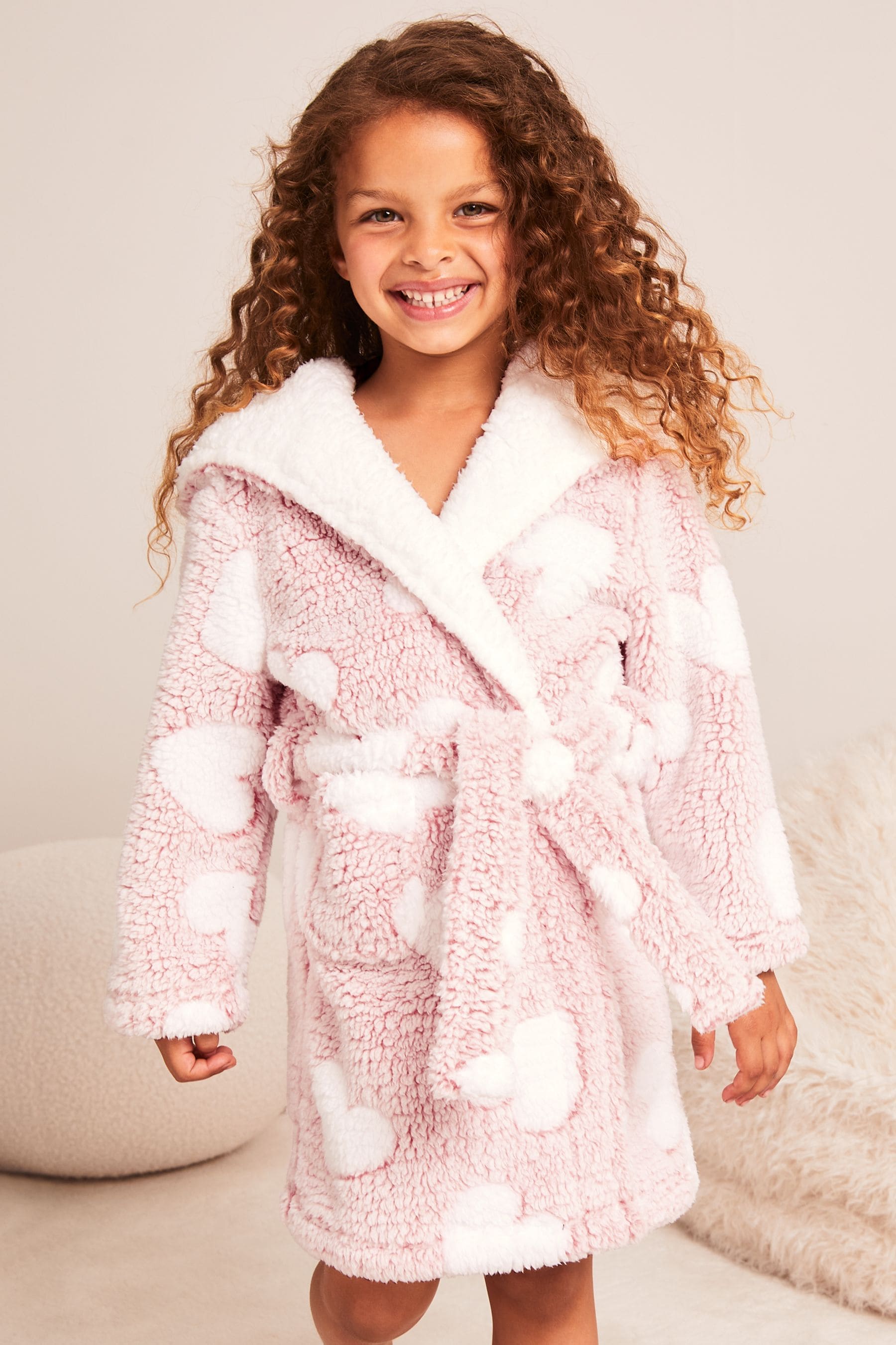 Pink Cosy Fleece Dressing Gown