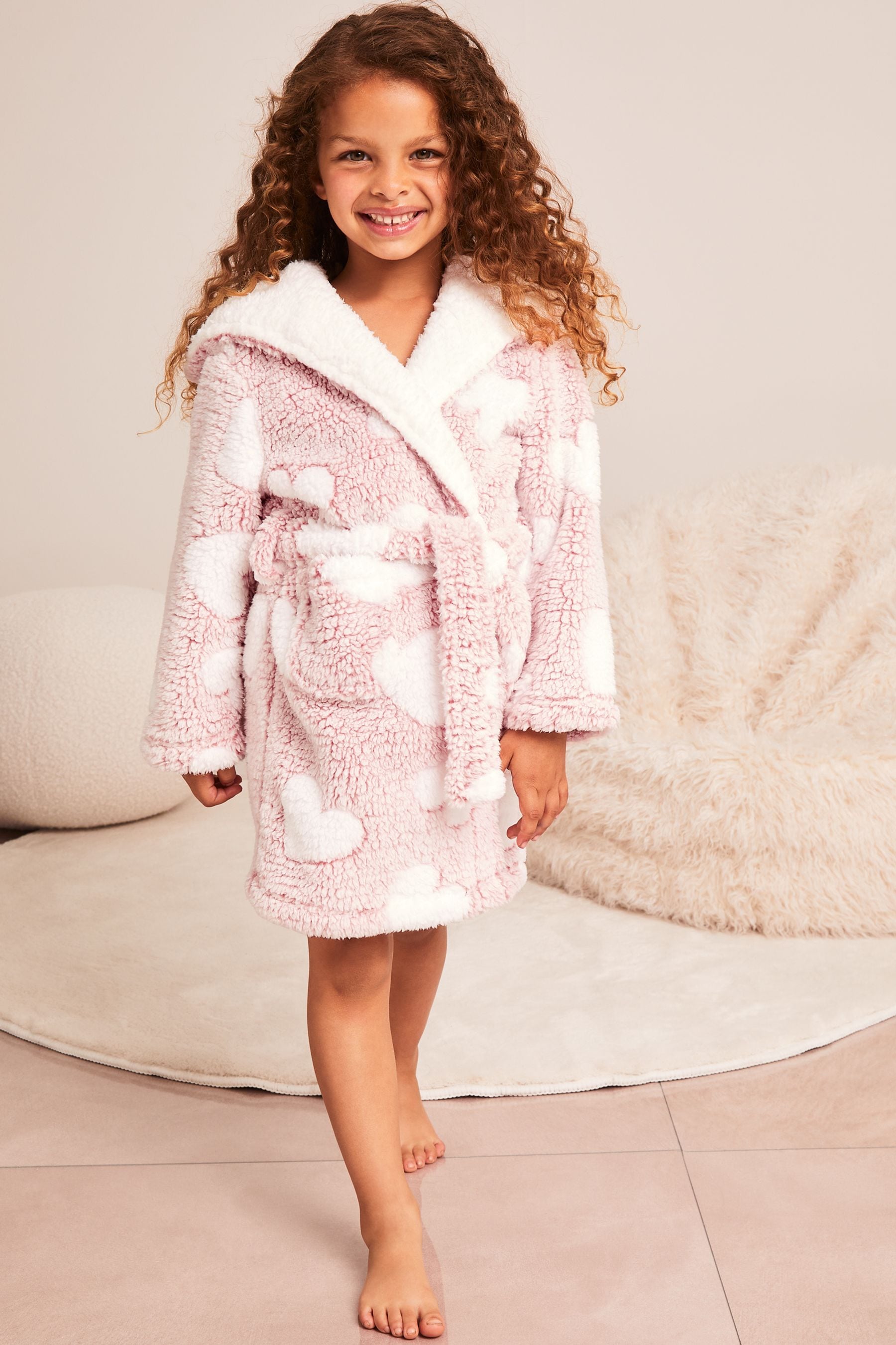 Pink Cosy Fleece Dressing Gown