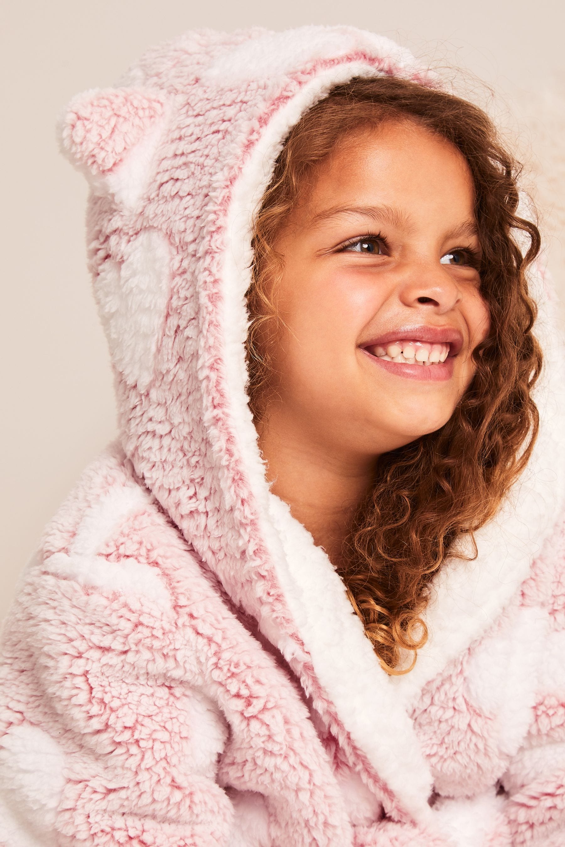 Pink Cosy Fleece Dressing Gown