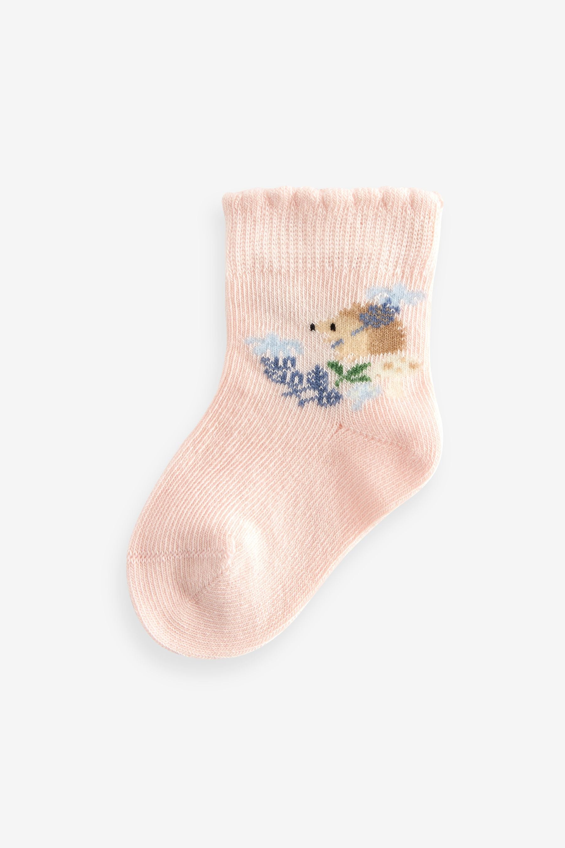 Pink Baby Socks 5 Pack (0mths-2yrs)