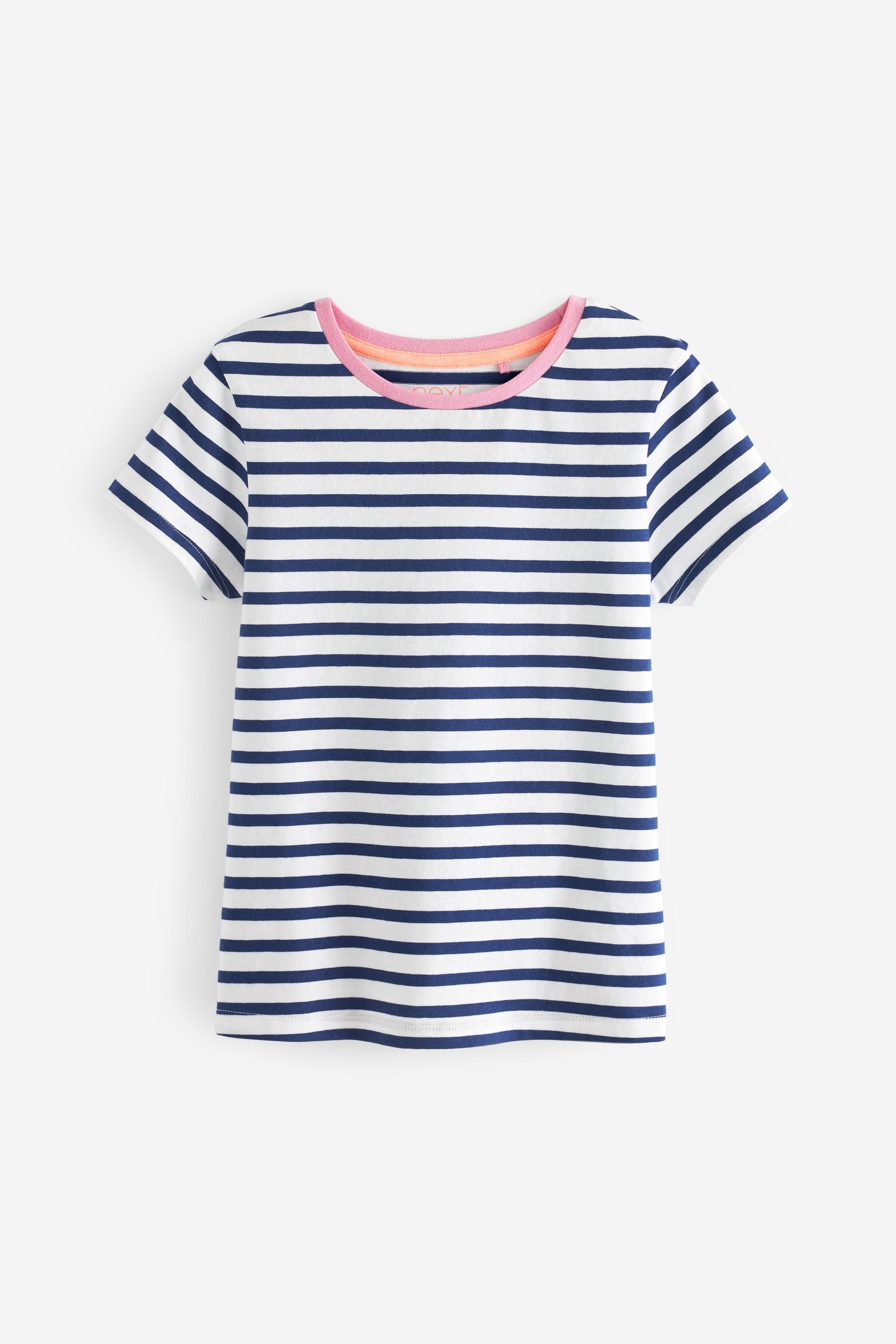 Multi Solid/Stripe 100% Cotton T-Shirts 7 Pack (3-16yrs)