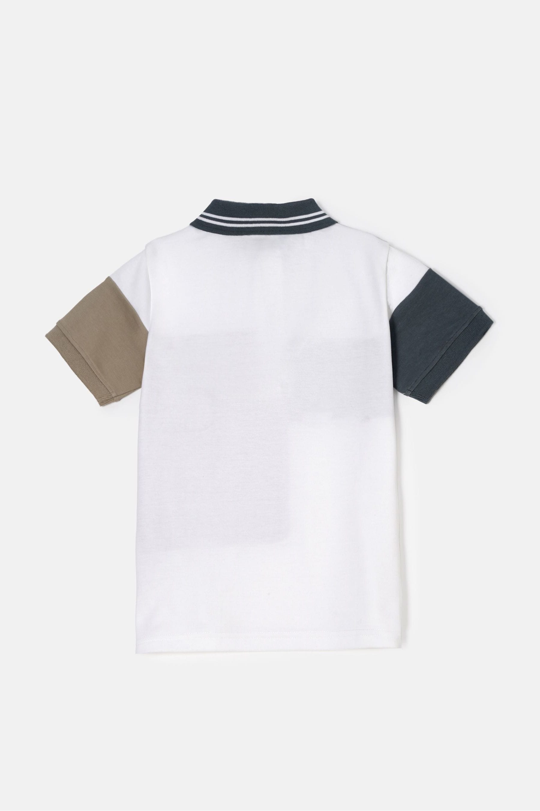 White Angel & Rocket Textured Kane Block Polo Shirt