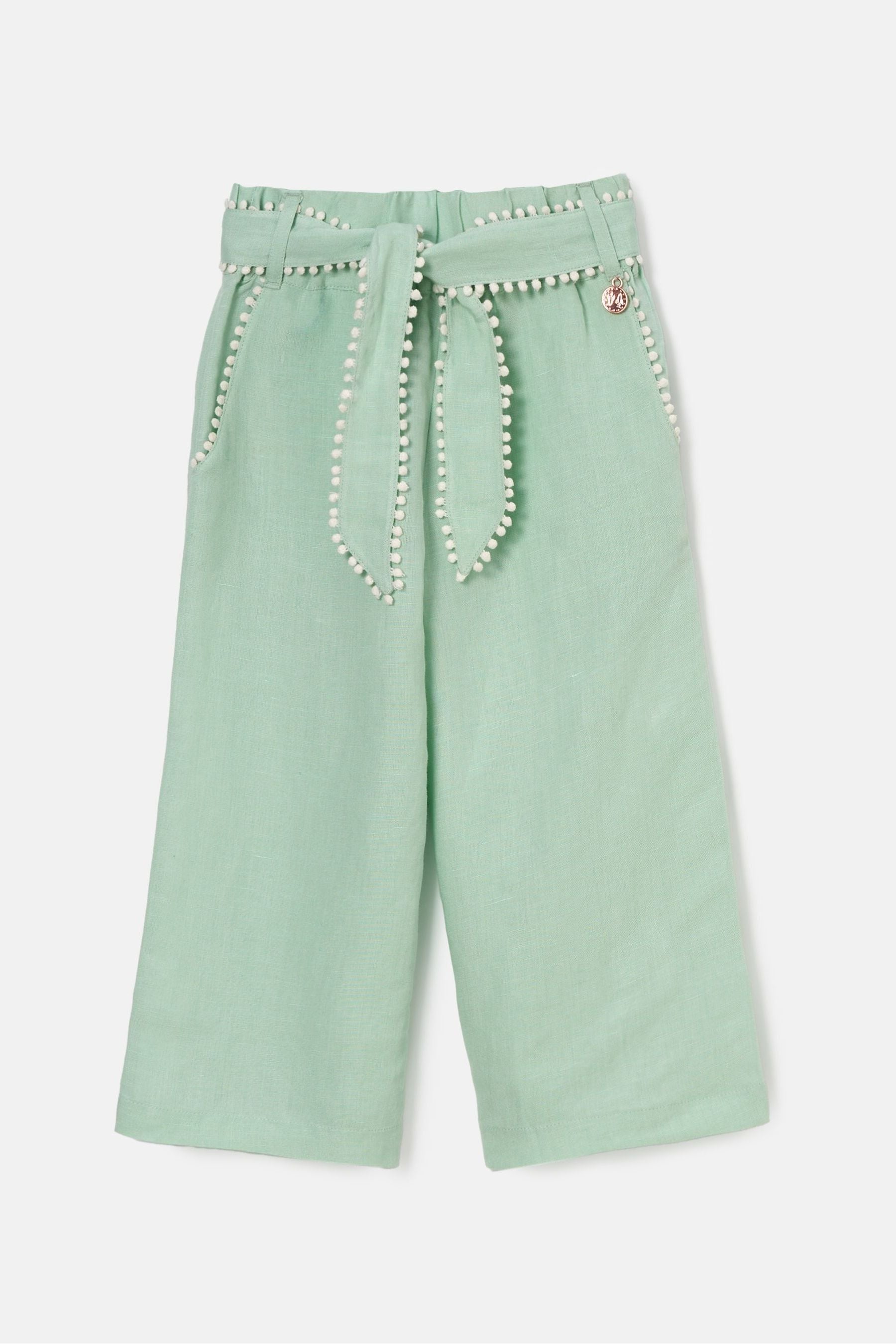 Green Angel & Rocket Erica Tie Waist Cropped Trousers