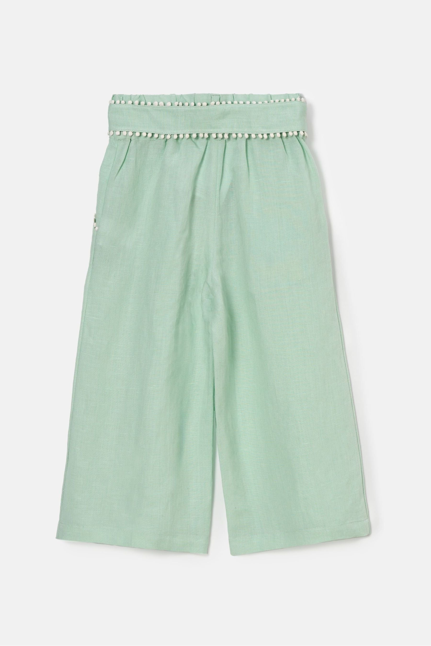 Green Angel & Rocket Erica Tie Waist Cropped Trousers