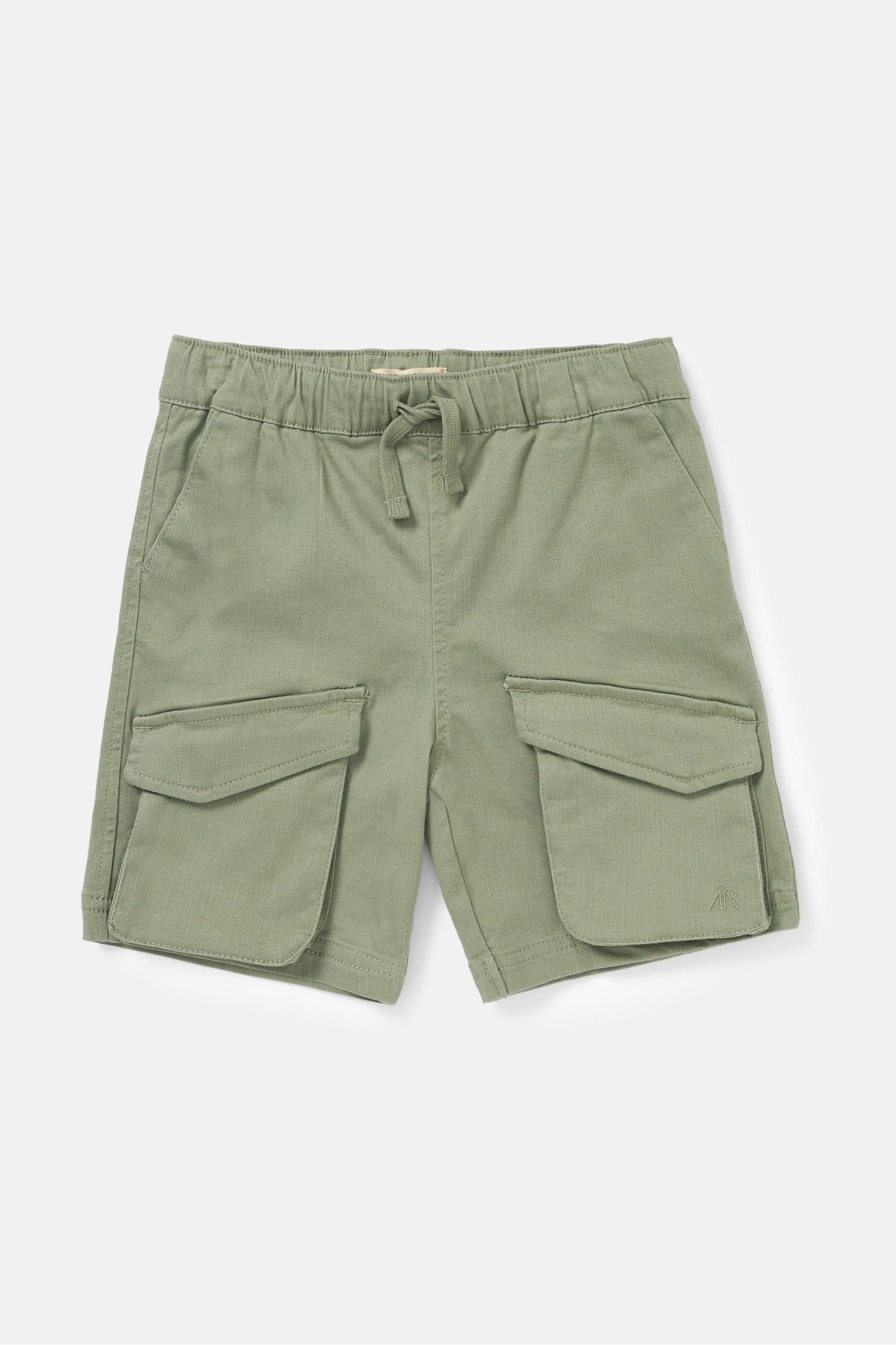 Angel & Rocket Green Niko Cargo Washed Denim Shorts