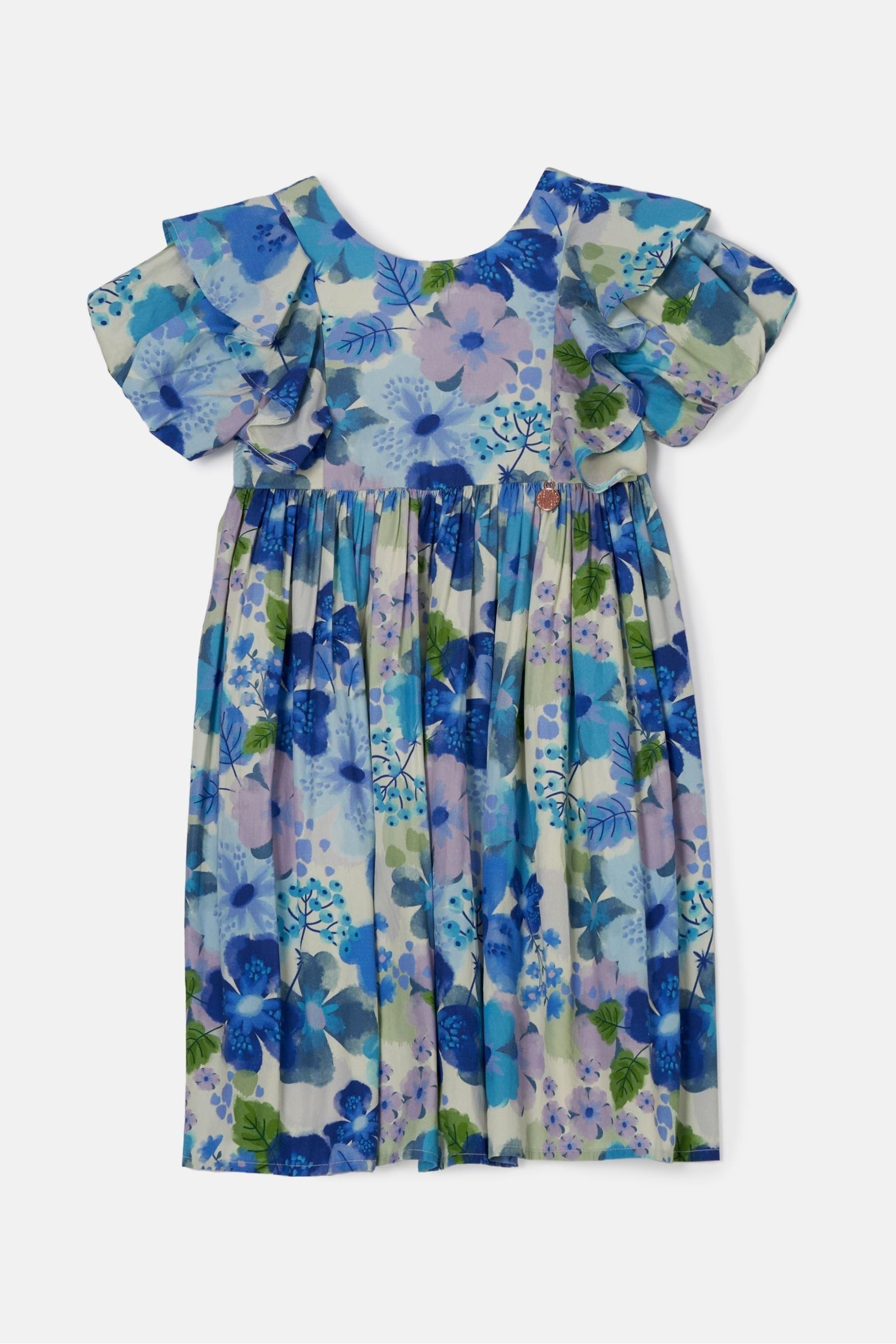 Blue Angel & Rocket Celia Floral Print Puff Sleeve Dress