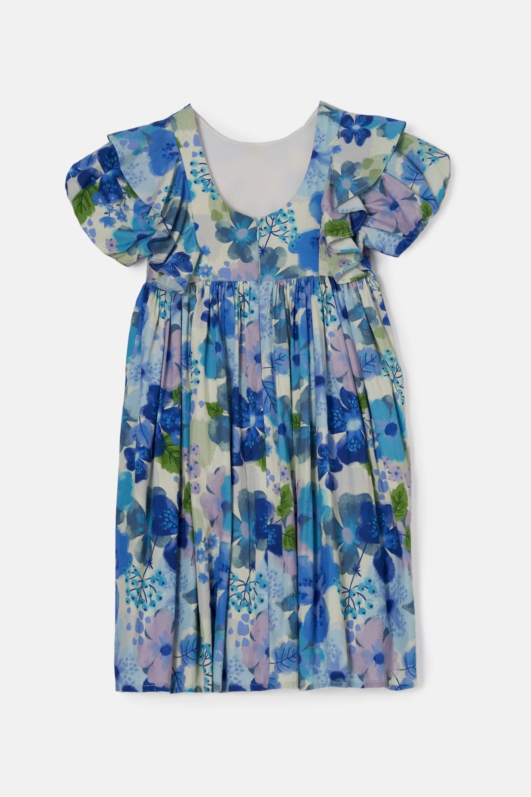 Blue Angel & Rocket Celia Floral Print Puff Sleeve Dress