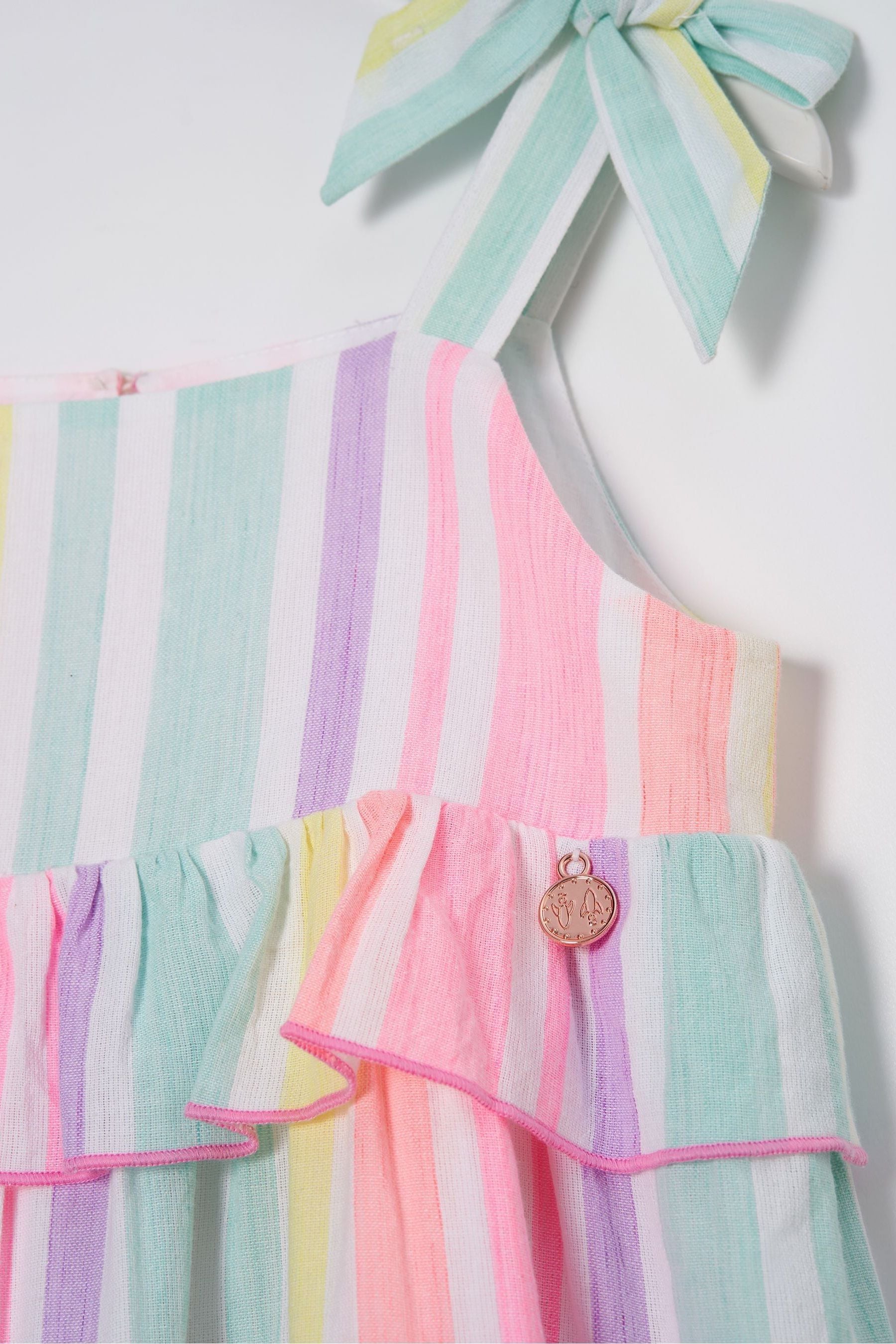 Pink Angel & Rocket Pinki Nola Multi Bright Stripe Dress