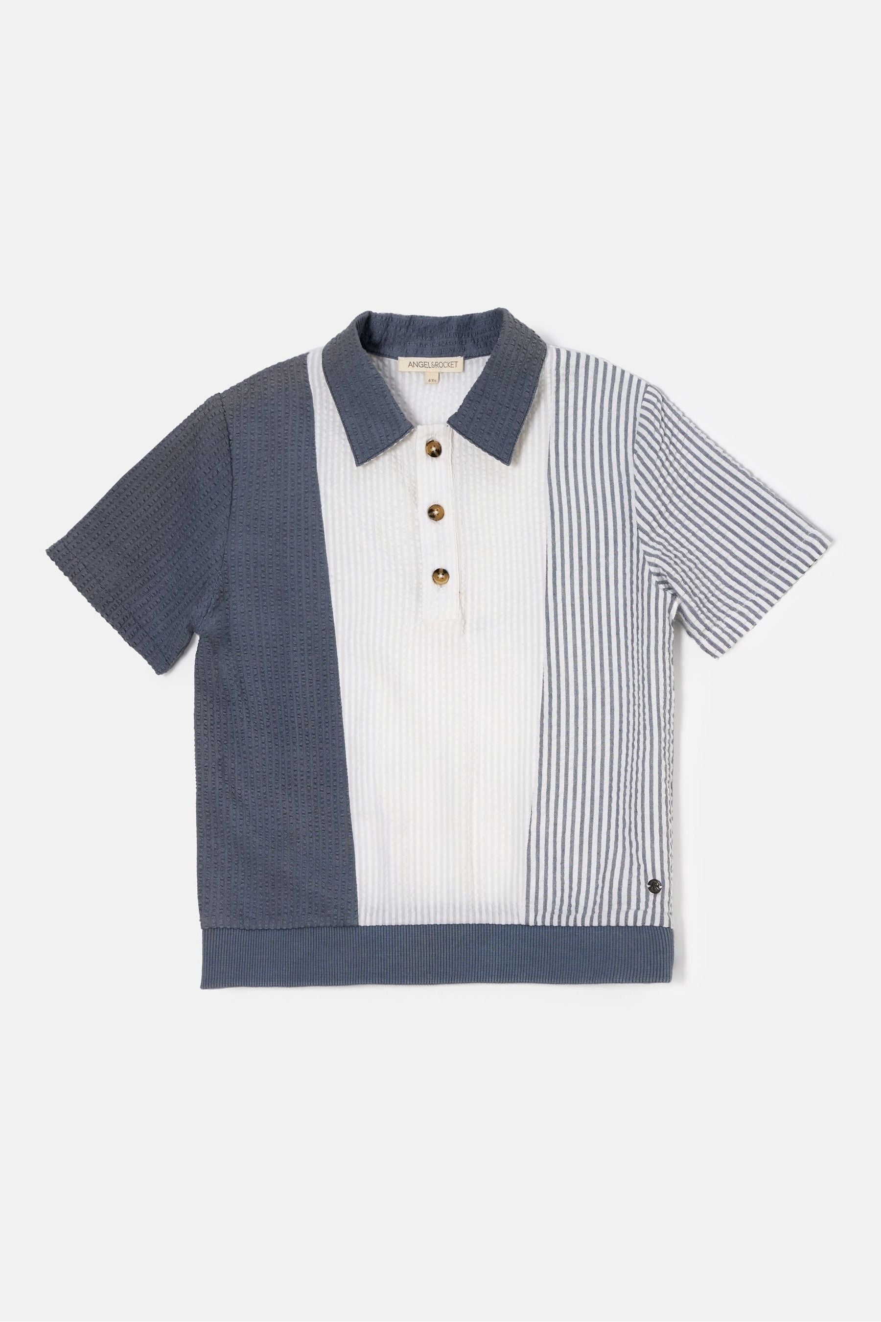 Blue Angel & Rocket Timmy Textured Polo Shirt