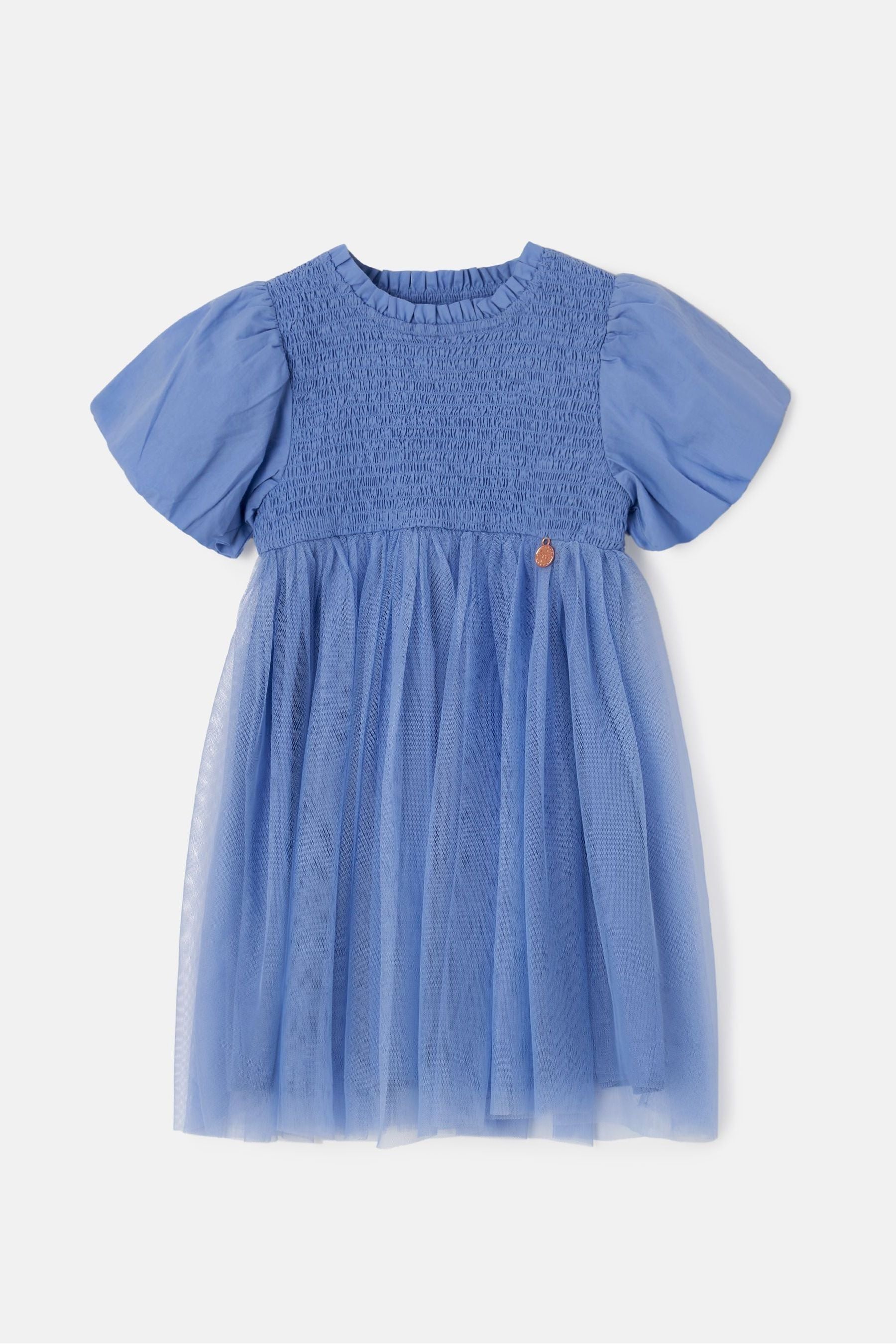 Angel & Rocket Blue Lyra Shirred Tutu Dress