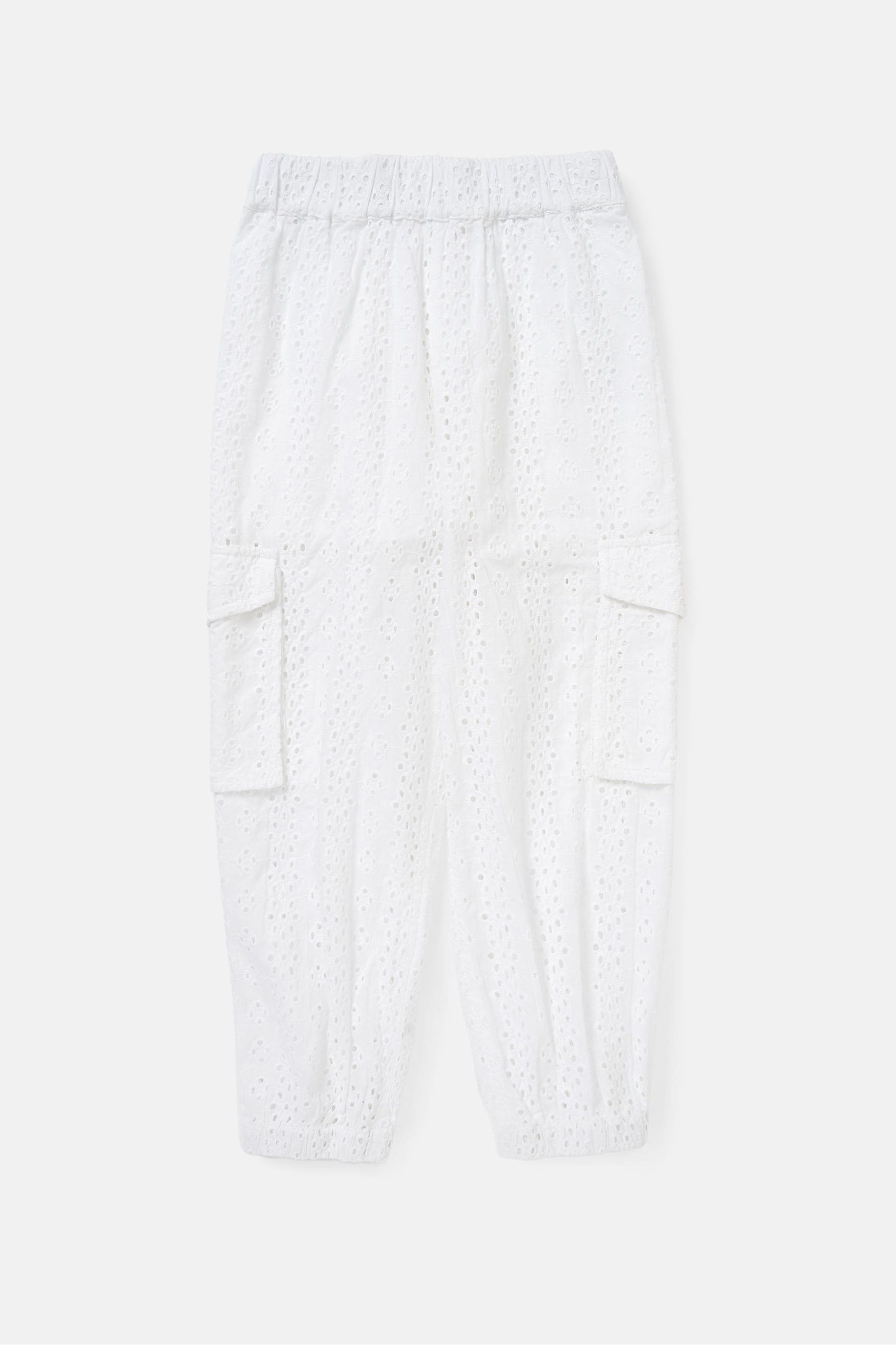 White Angel & Rocket Broderie Cleo Cargo Trousers