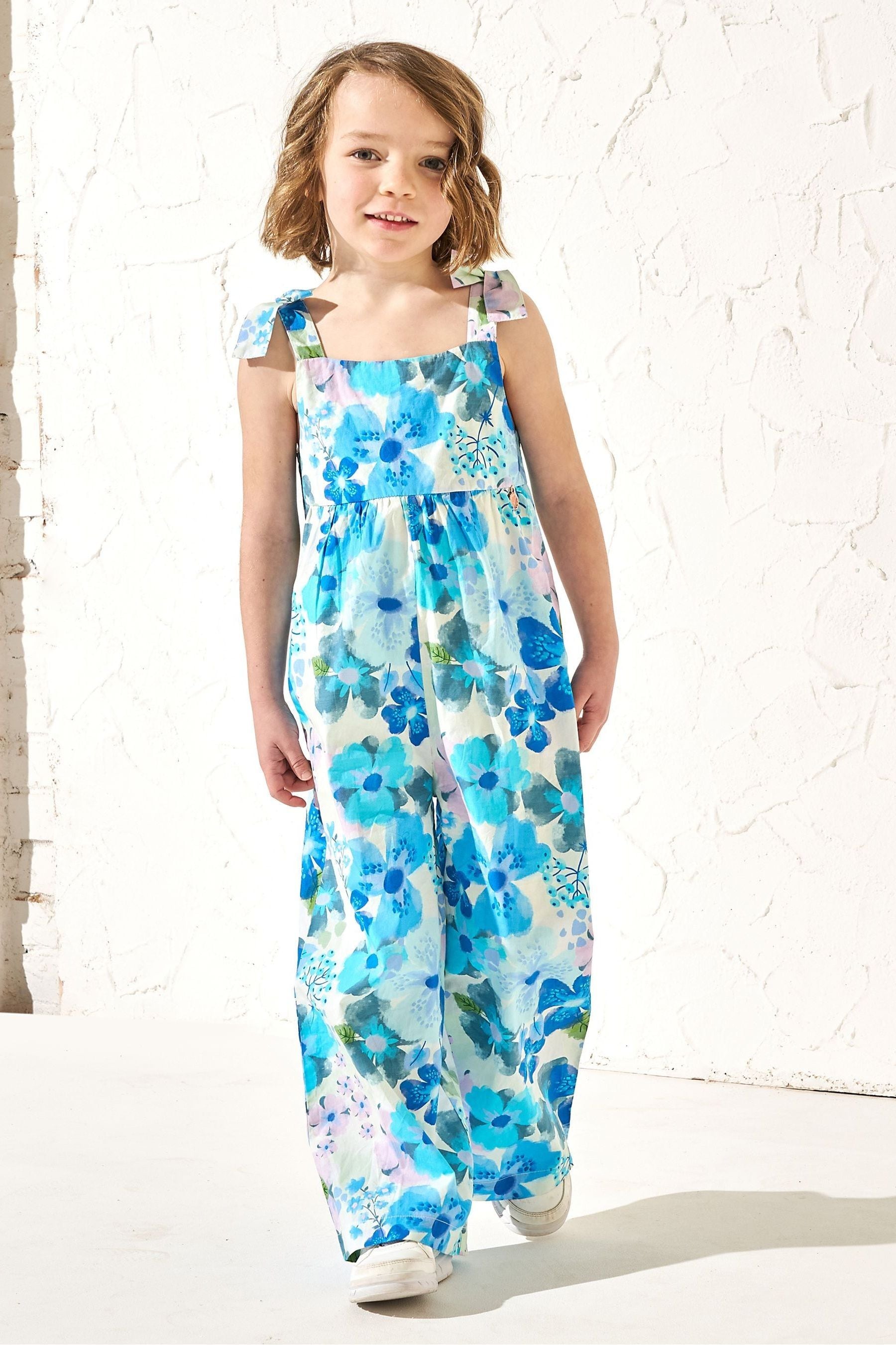 Blue Angel & Rocket Roma Floral Print Jumpsuit