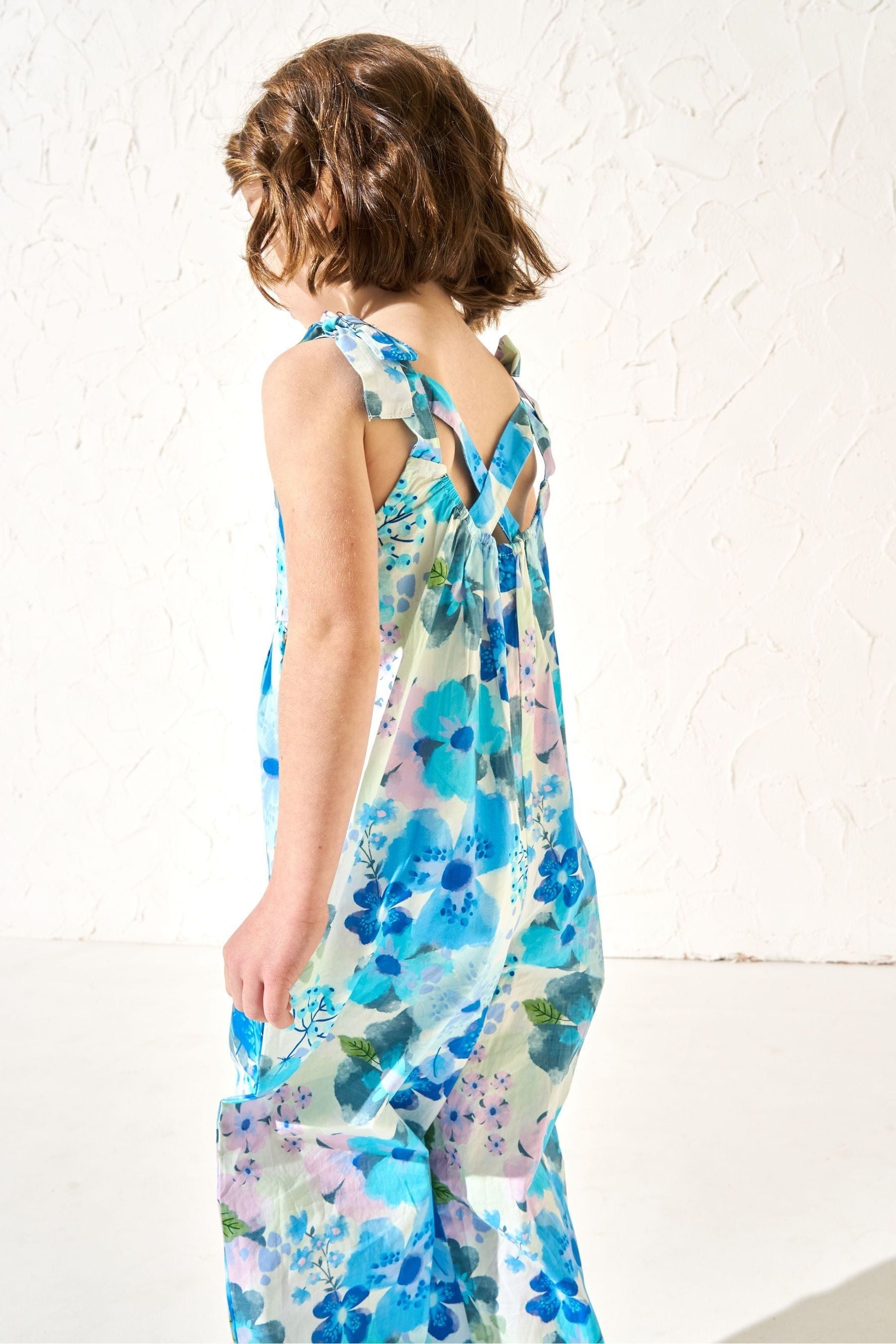 Blue Angel & Rocket Roma Floral Print Jumpsuit