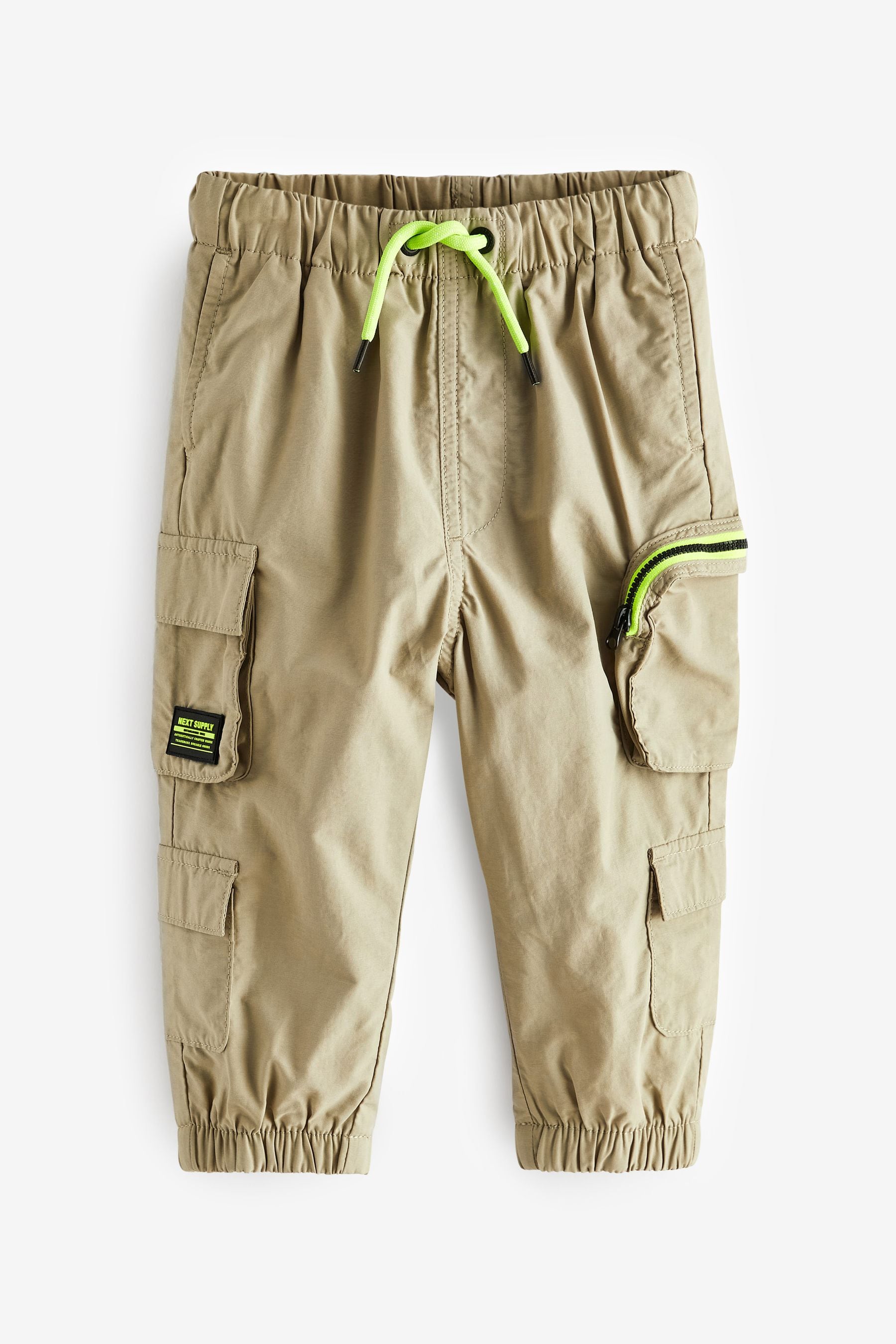 Stone Natural Multi Pocket Cargo Trousers (3mths-7yrs)