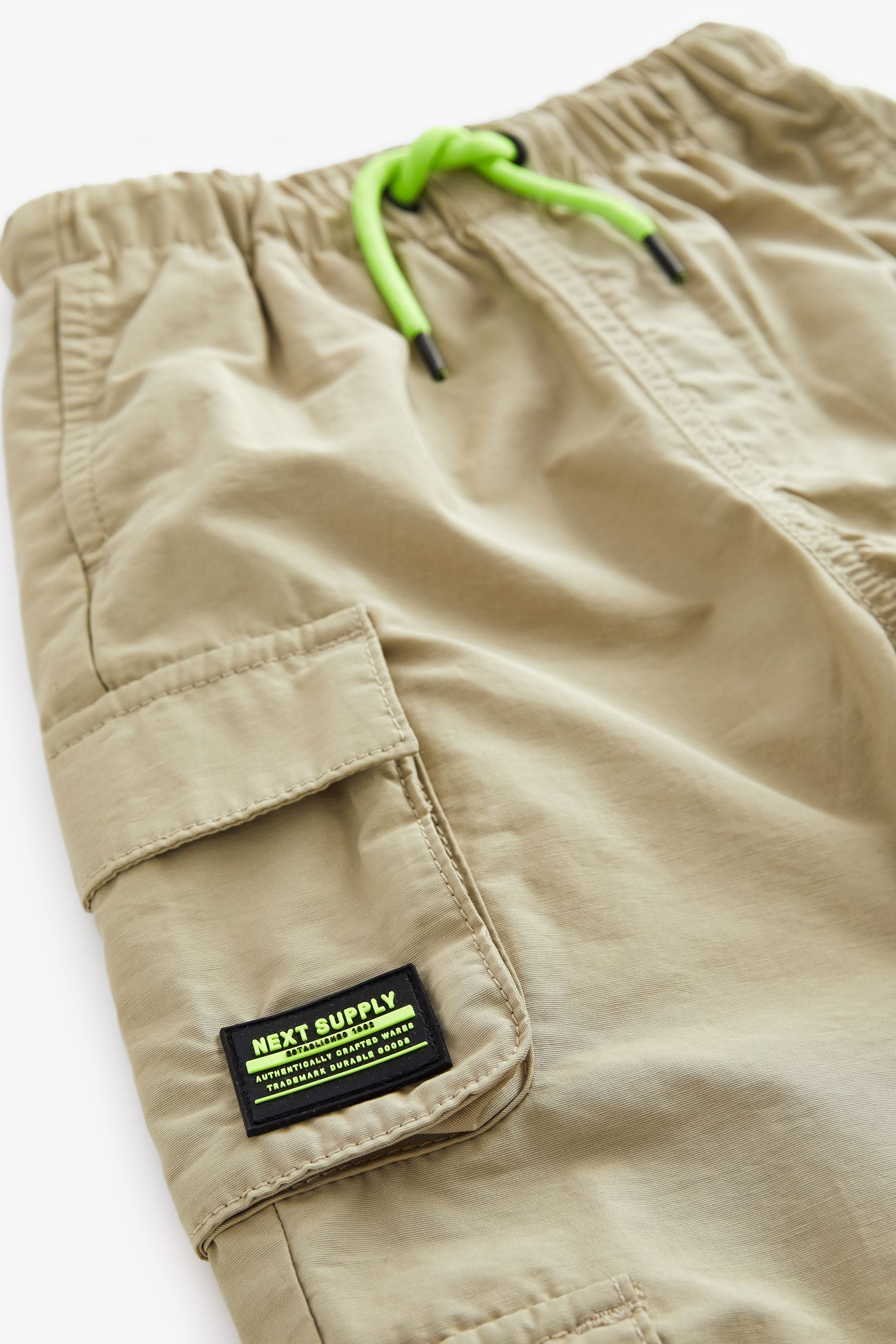 Stone Natural Multi Pocket Cargo Trousers (3mths-7yrs)