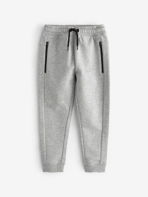 Grey Slim Fit Zip Joggers (3-16yrs)