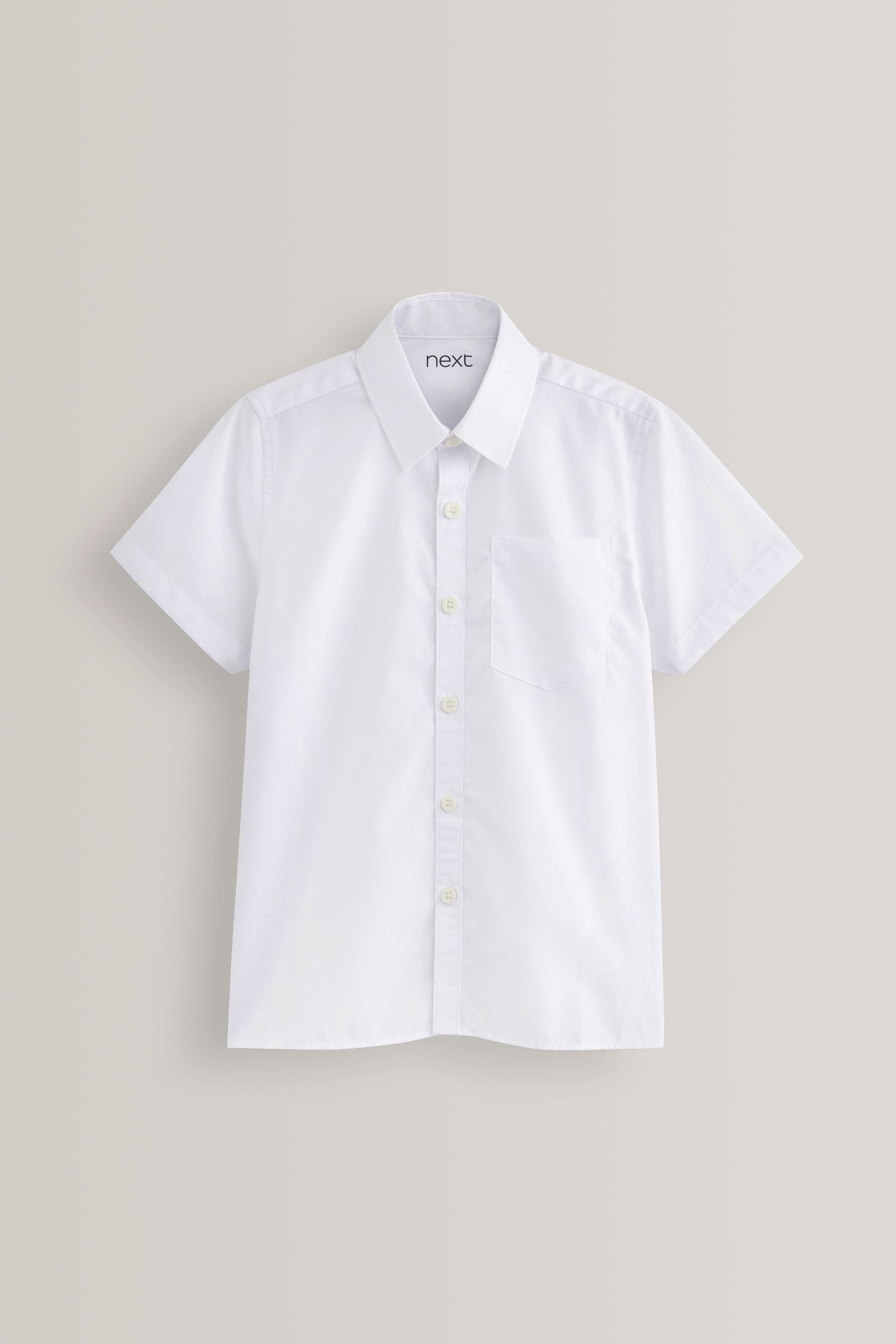 White Regular Fit 2 Pack Short Sleeve School Shirts (3-17yrs)