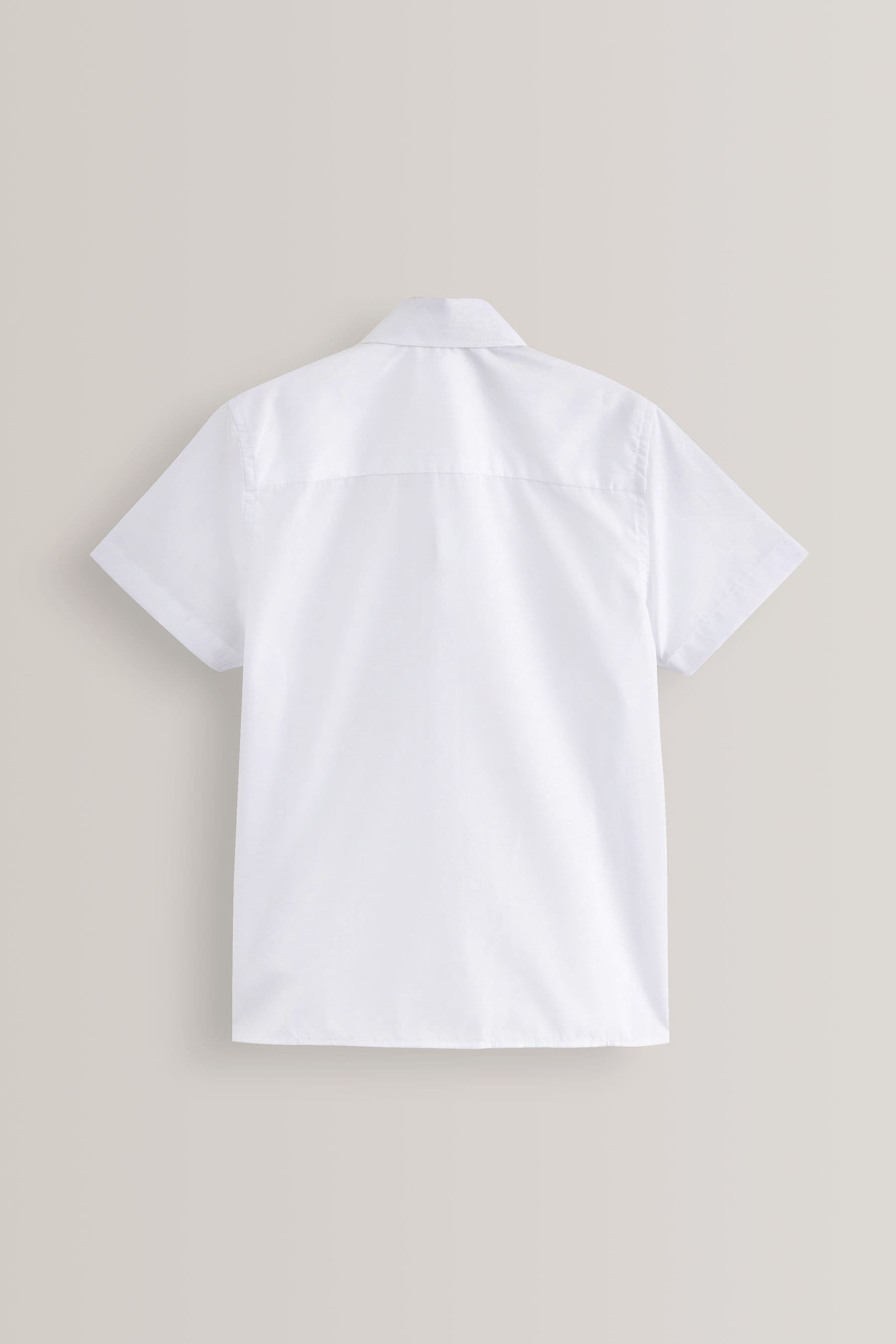 White Regular Fit 2 Pack Short Sleeve School Shirts (3-17yrs)