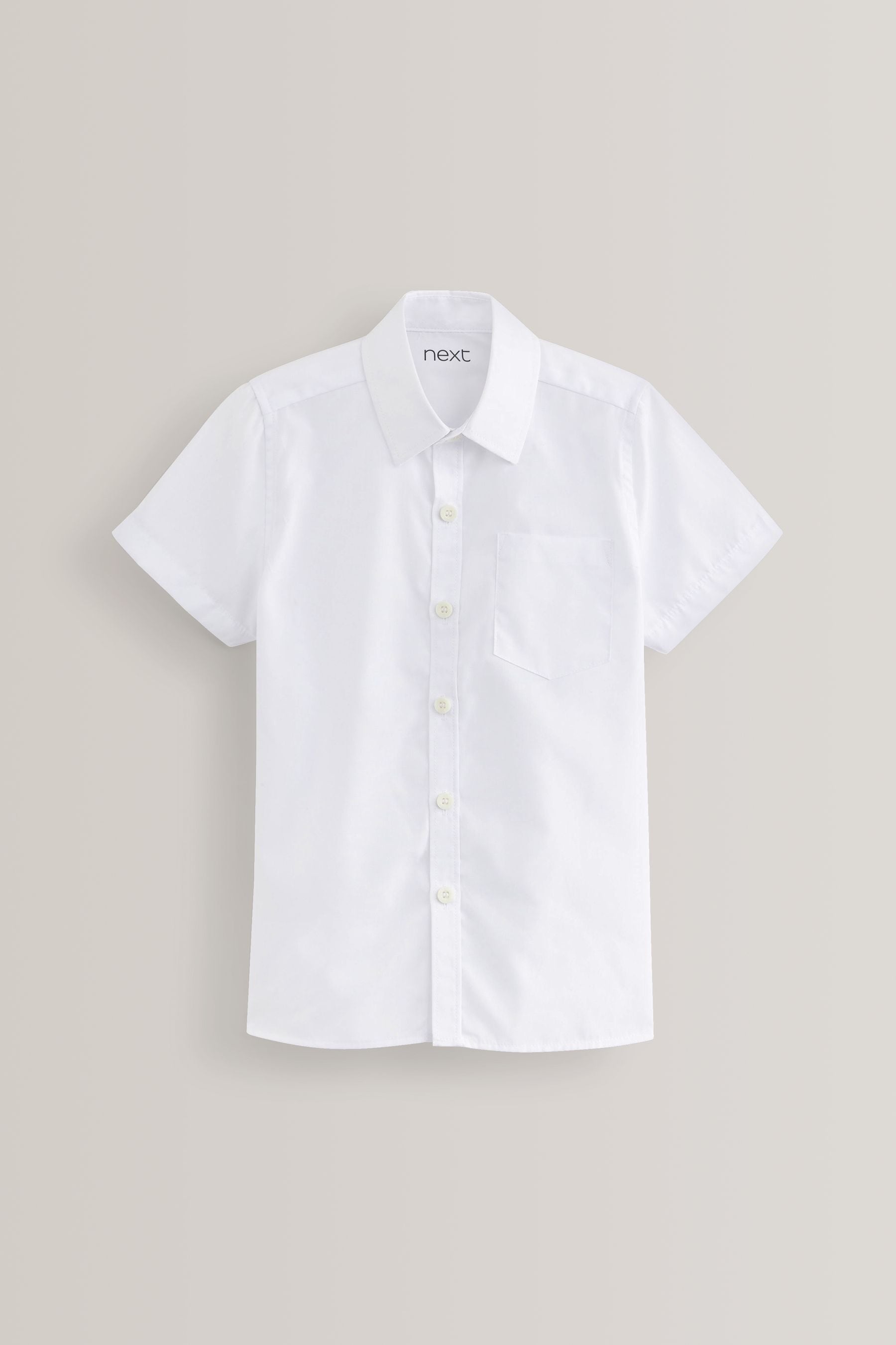 White Slim Fit 2 Pack Short Sleeve School Shirts (3-17yrs)