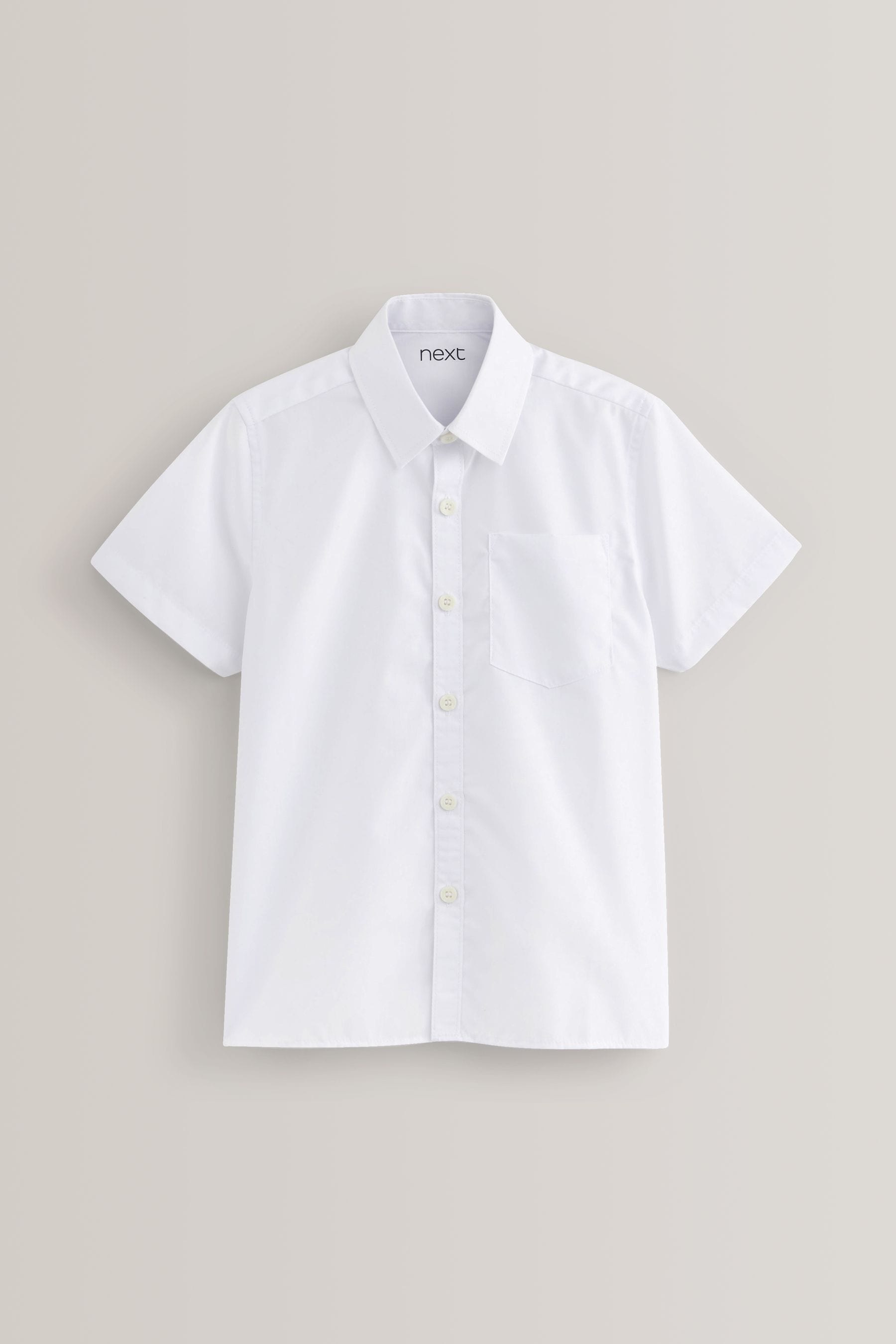 White Regular Fit 5 Pack Short Sleeve School Shirts (3-17yrs)