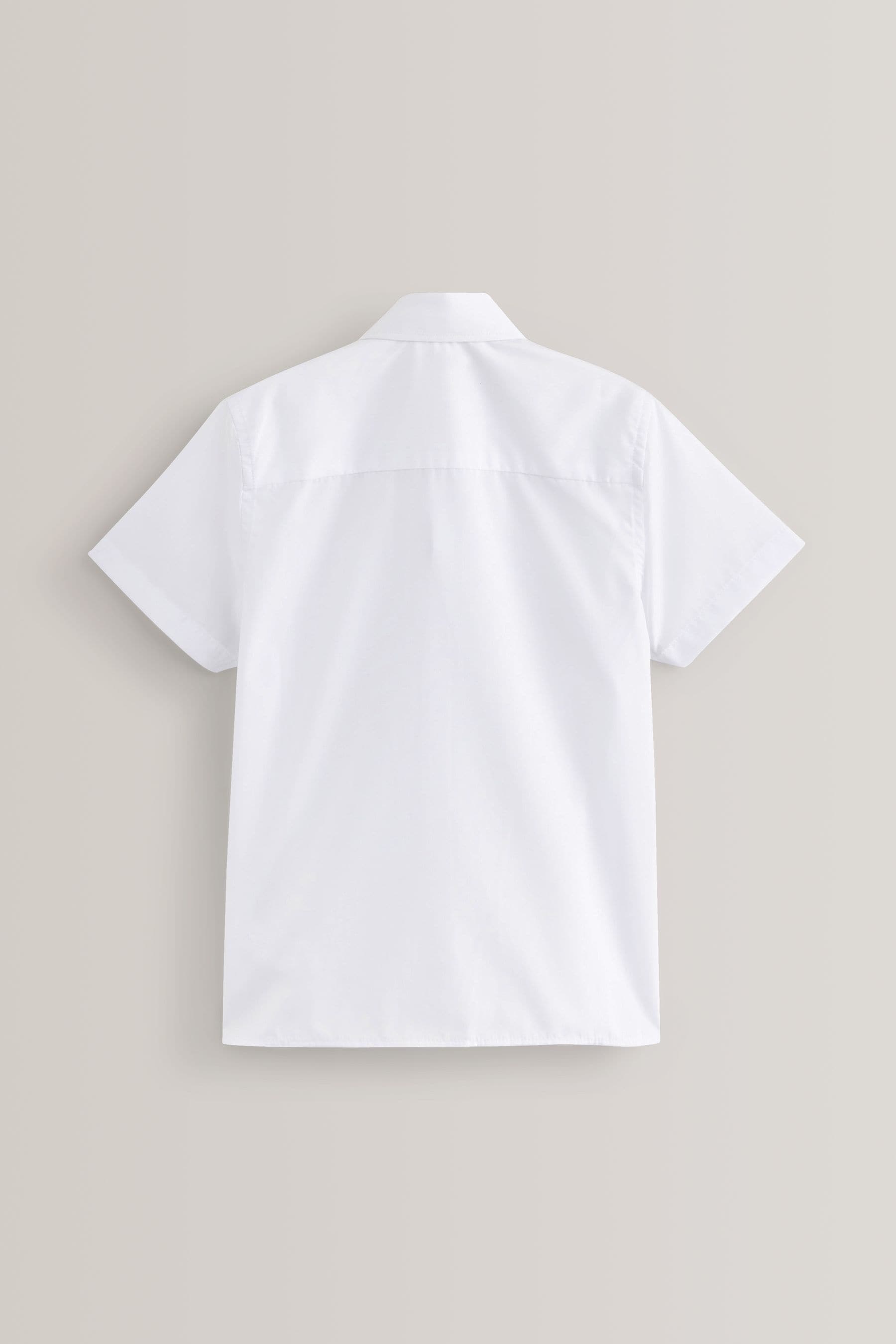 White Regular Fit 5 Pack Short Sleeve School Shirts (3-17yrs)