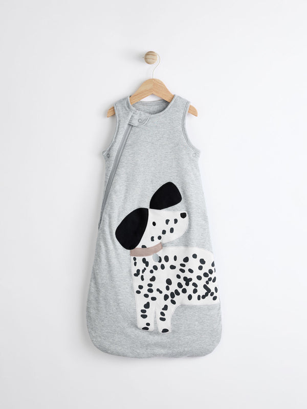 Grey Dalmation Baby 2.5 Tog 100% Cotton Sleep Bag