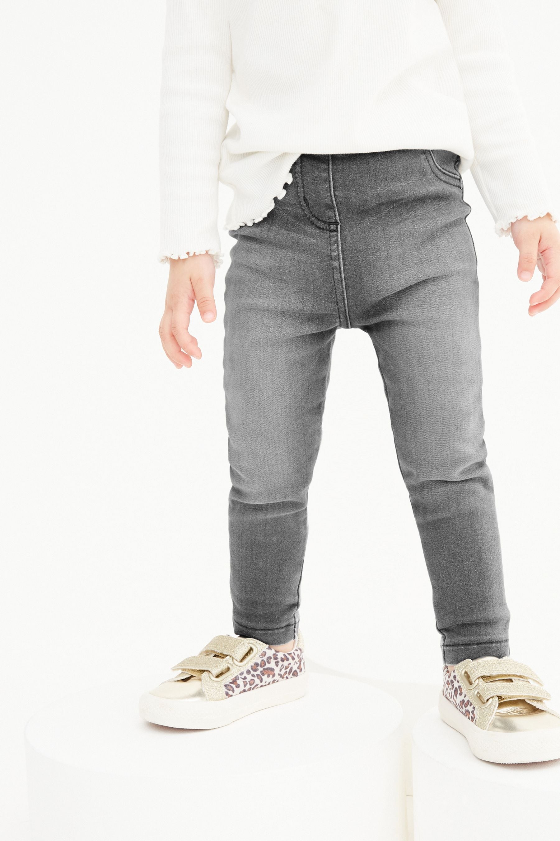 Grey Denim 1 Pack Elasticated Waist Jeggings (3mths-7yrs)