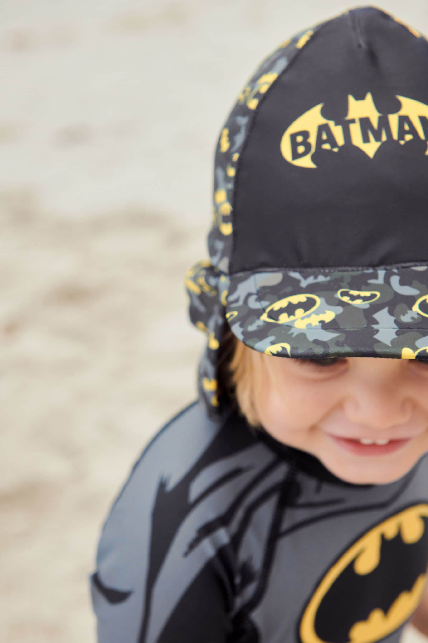 Batman Black Legionnaire Swim Hat (3mths-10yrs)