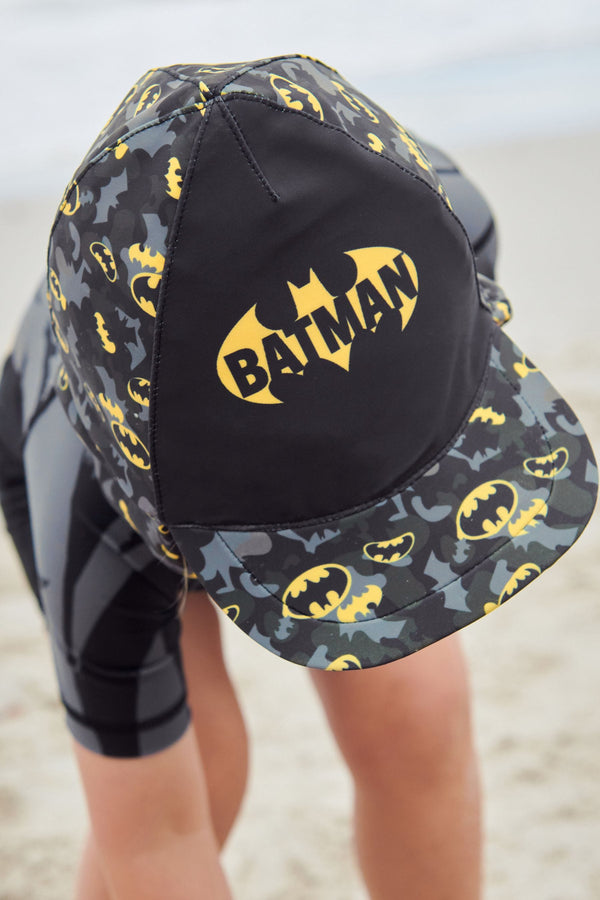 Batman Black Legionnaire Swim Hat (3mths-10yrs)