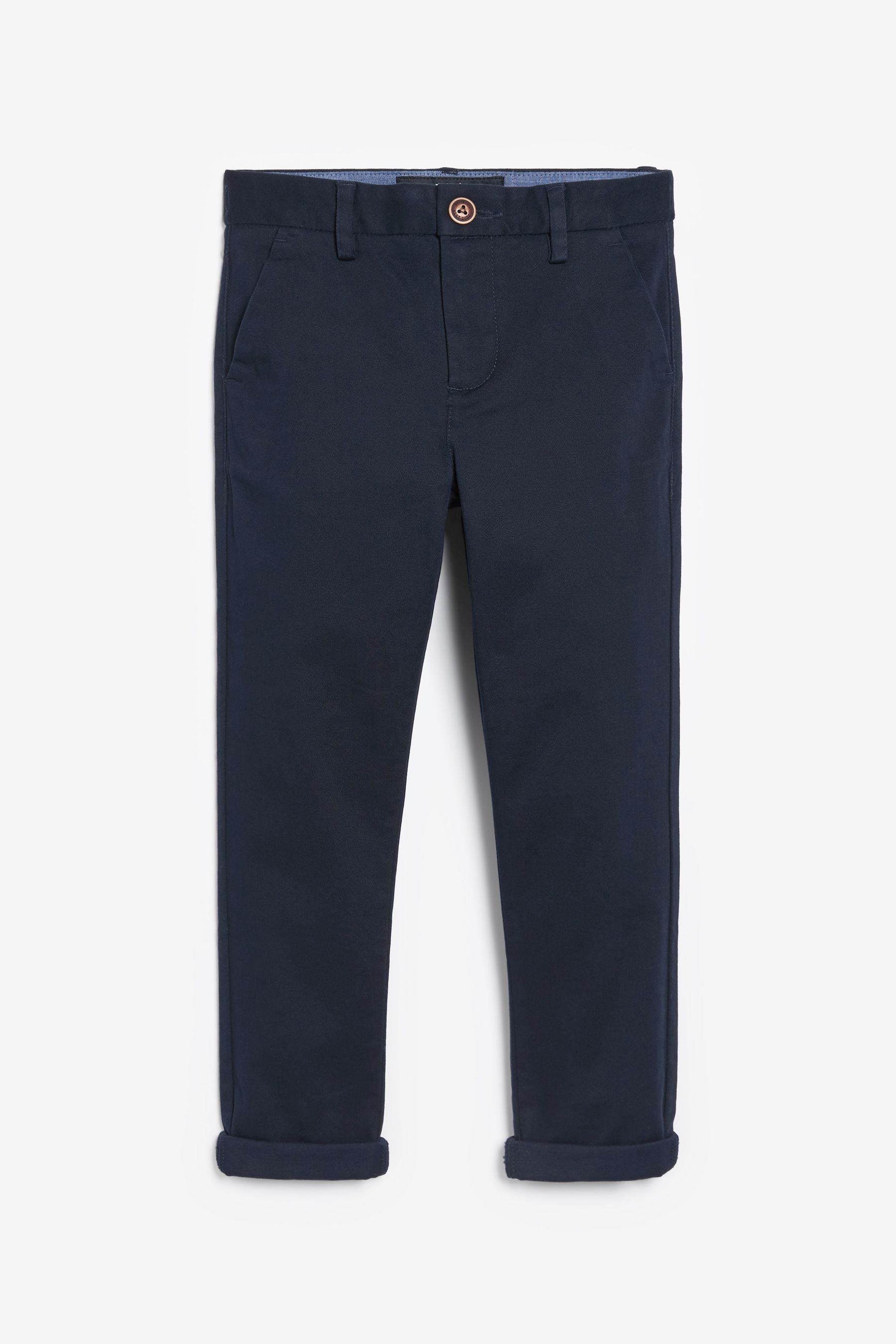 Navy Blue Stretch Chino Trousers (3-17yrs)