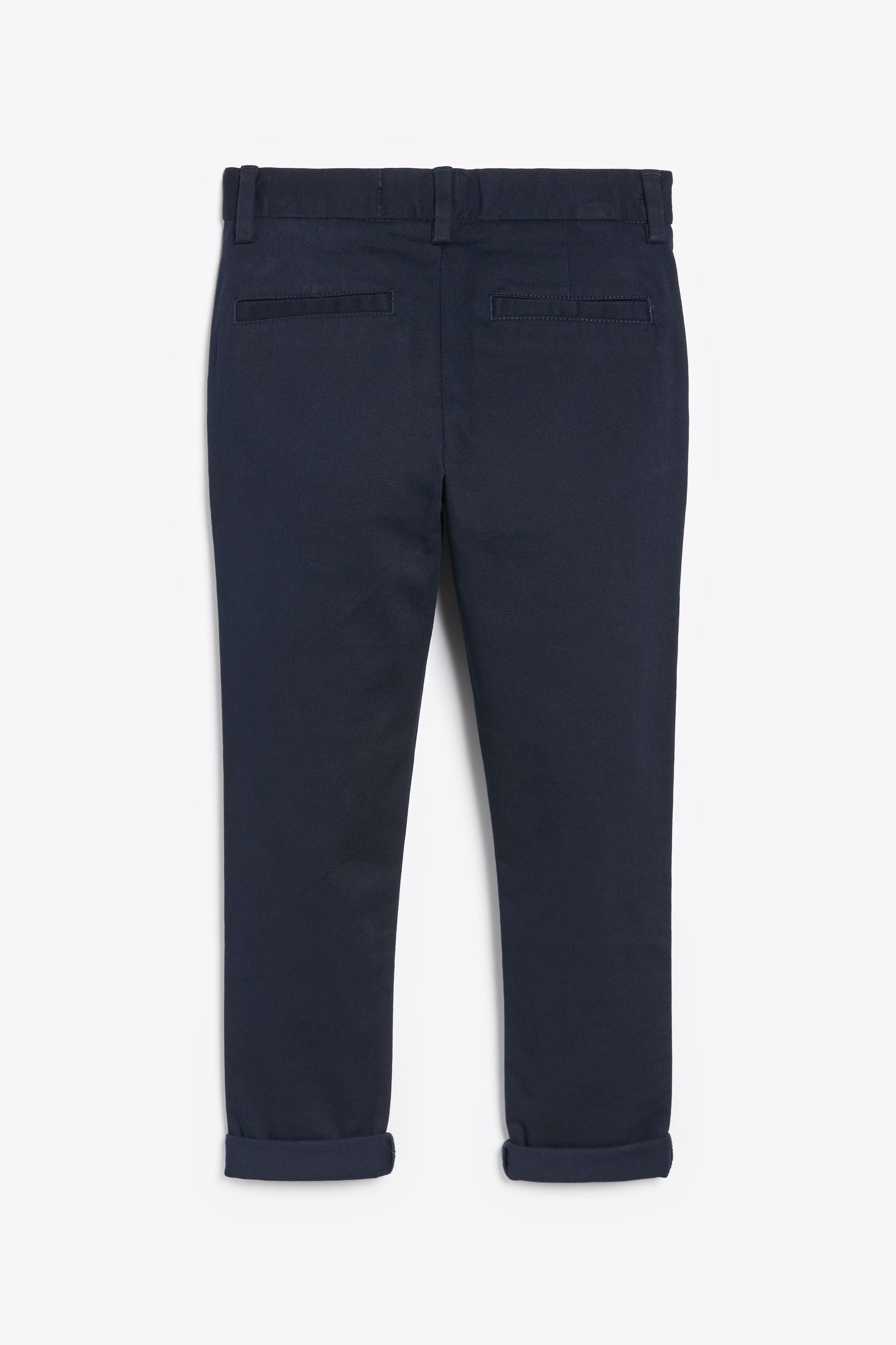 Navy Blue Stretch Chino Trousers (3-17yrs)