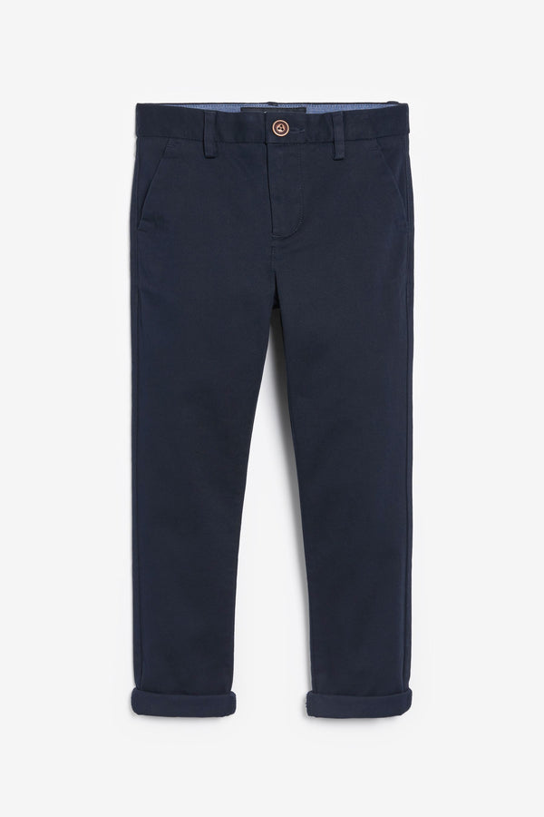 Navy Blue Skinny Fit Stretch Chino Trousers (3-17yrs)