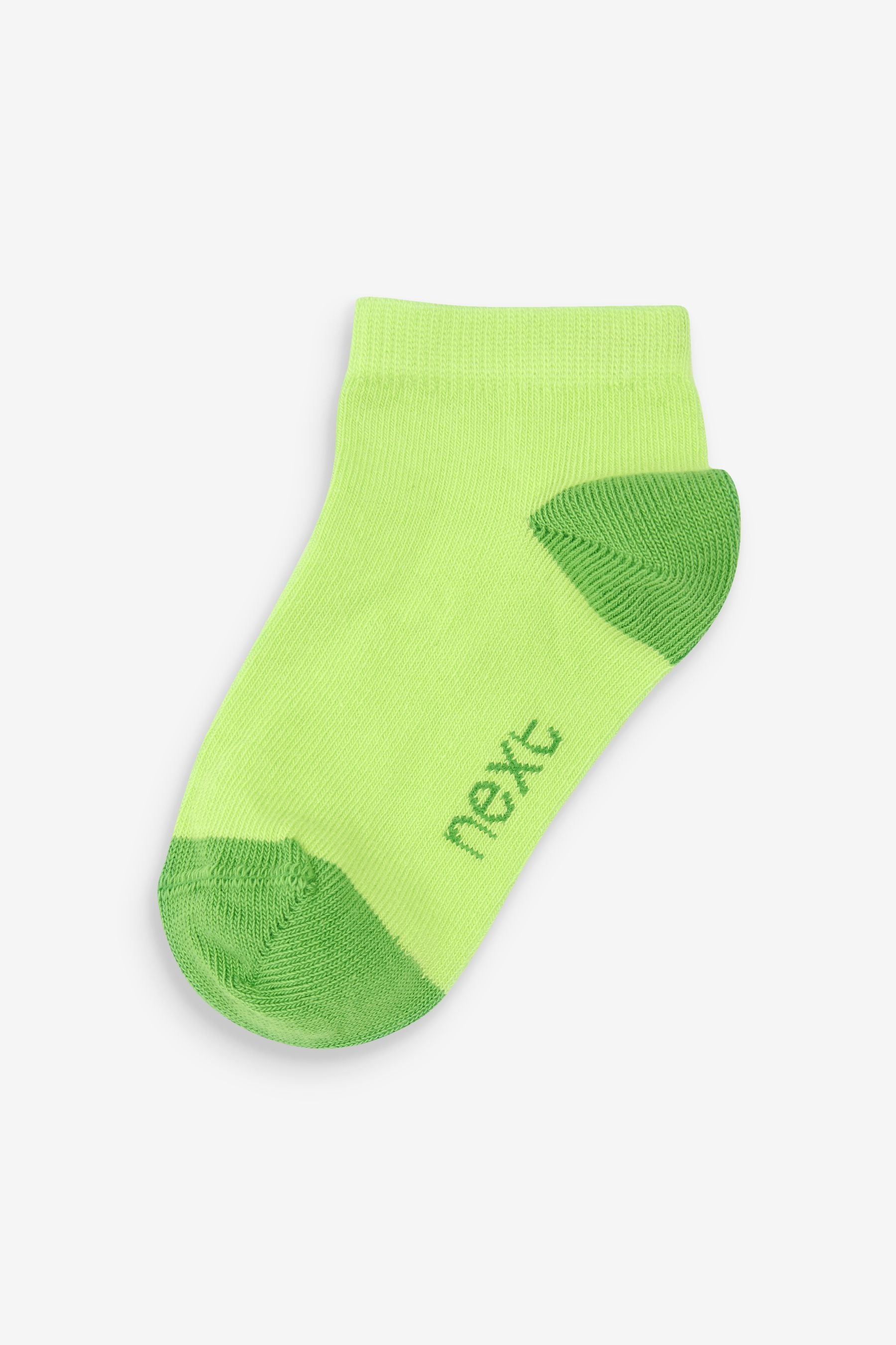 Green Orange/Pink 7 Pack Cotton Rich Trainer Socks-<span style="color: #ff2a00;">Fawry</span>