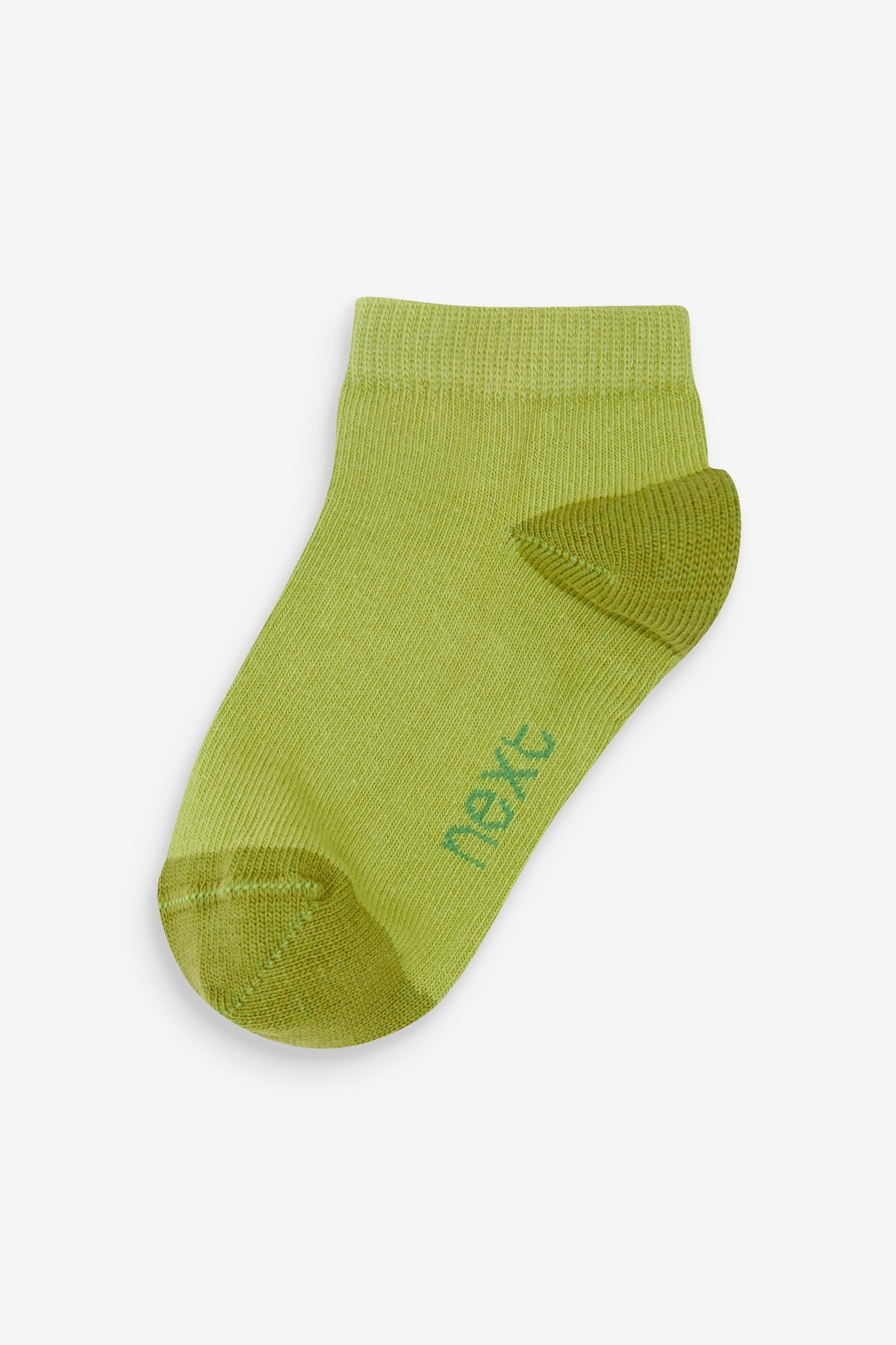 Green Orange/Pink 7 Pack Cotton Rich Trainer Socks-<span style="color: #ff2a00;">Fawry</span>