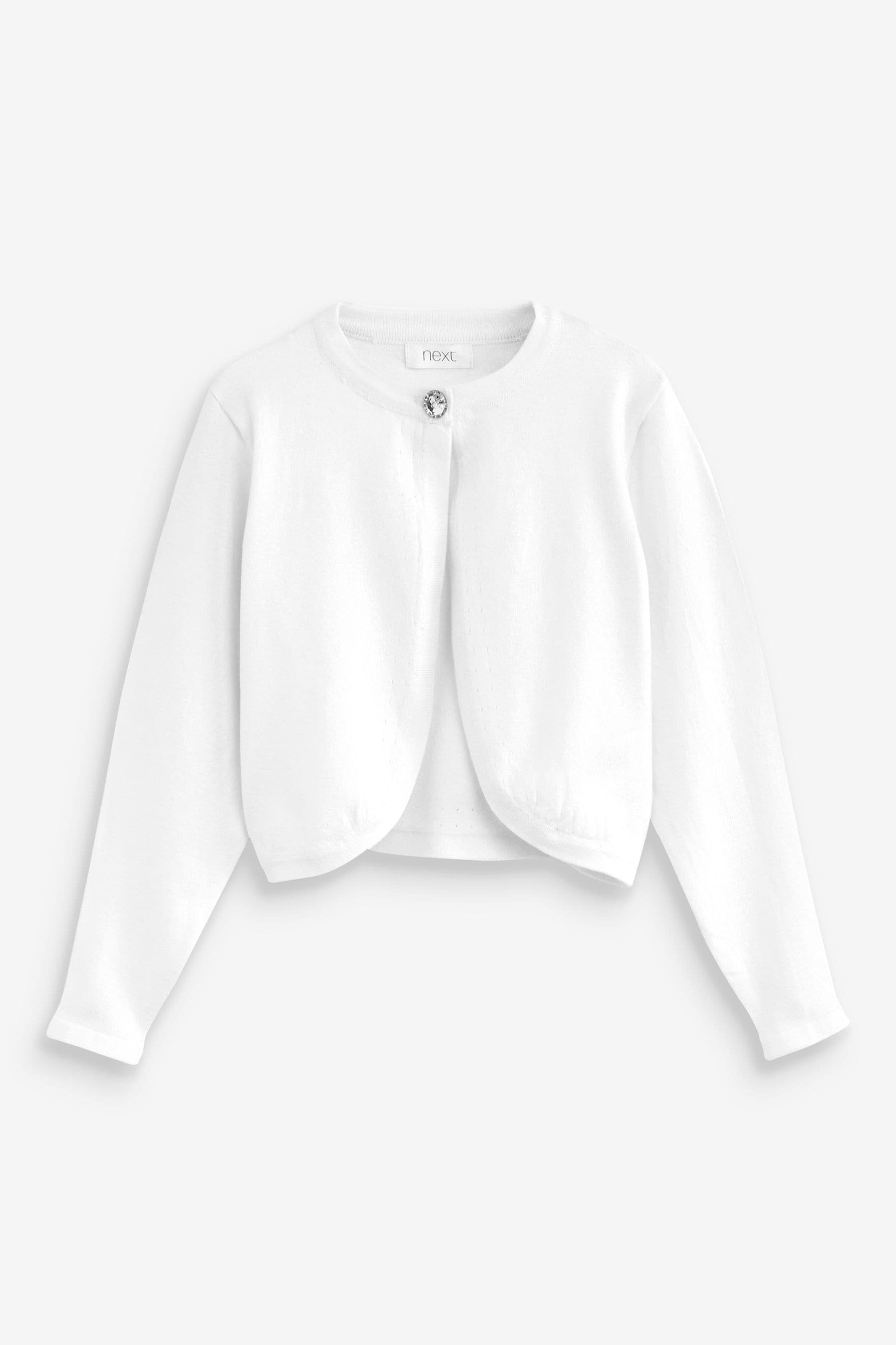 White Occasion Shrug Cardigan (3mths-16yrs)