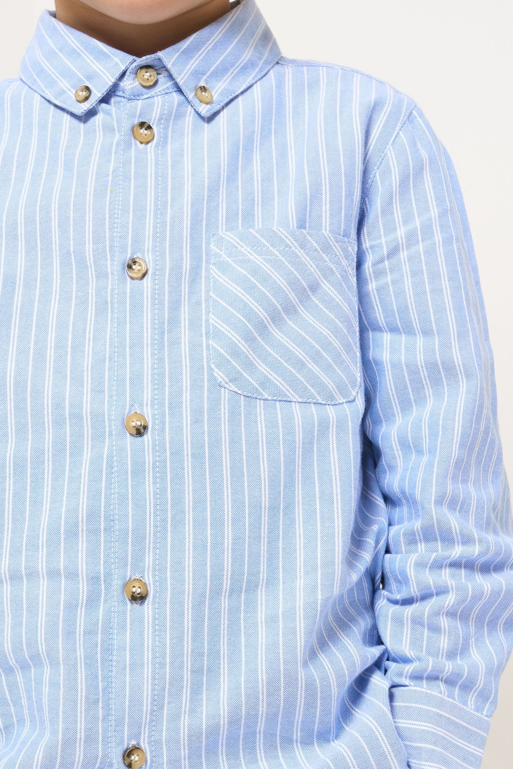 Angel & Rocket Blue Marco Pinstripe Pocket Shirt