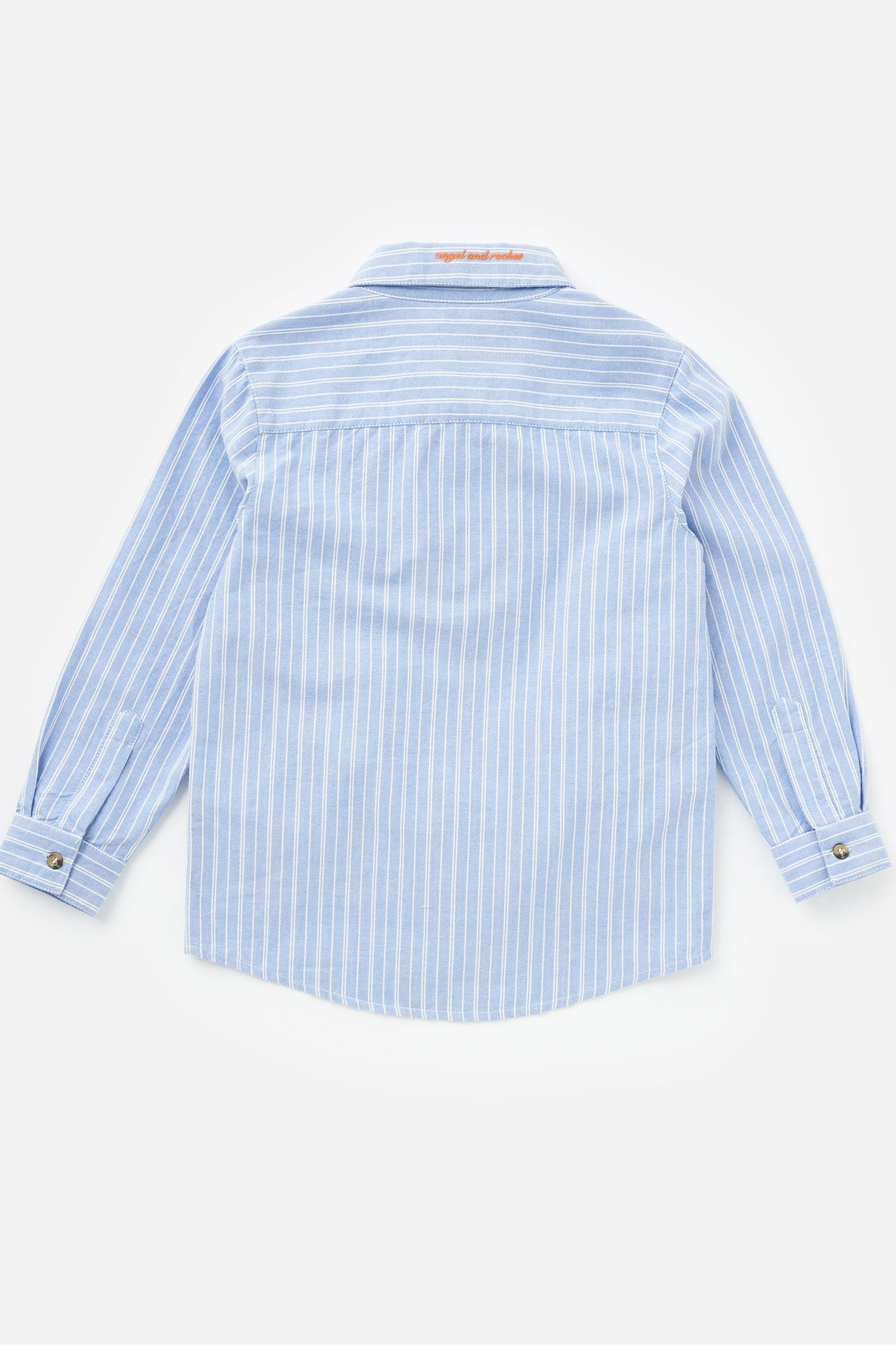 Angel & Rocket Blue Marco Pinstripe Pocket Shirt