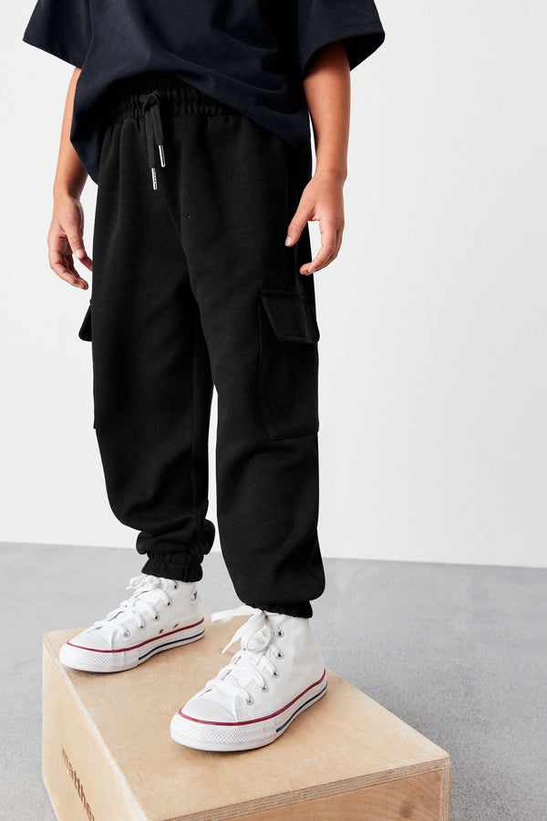 Black Joggers Cargo Utility Joggers (3-16yrs)