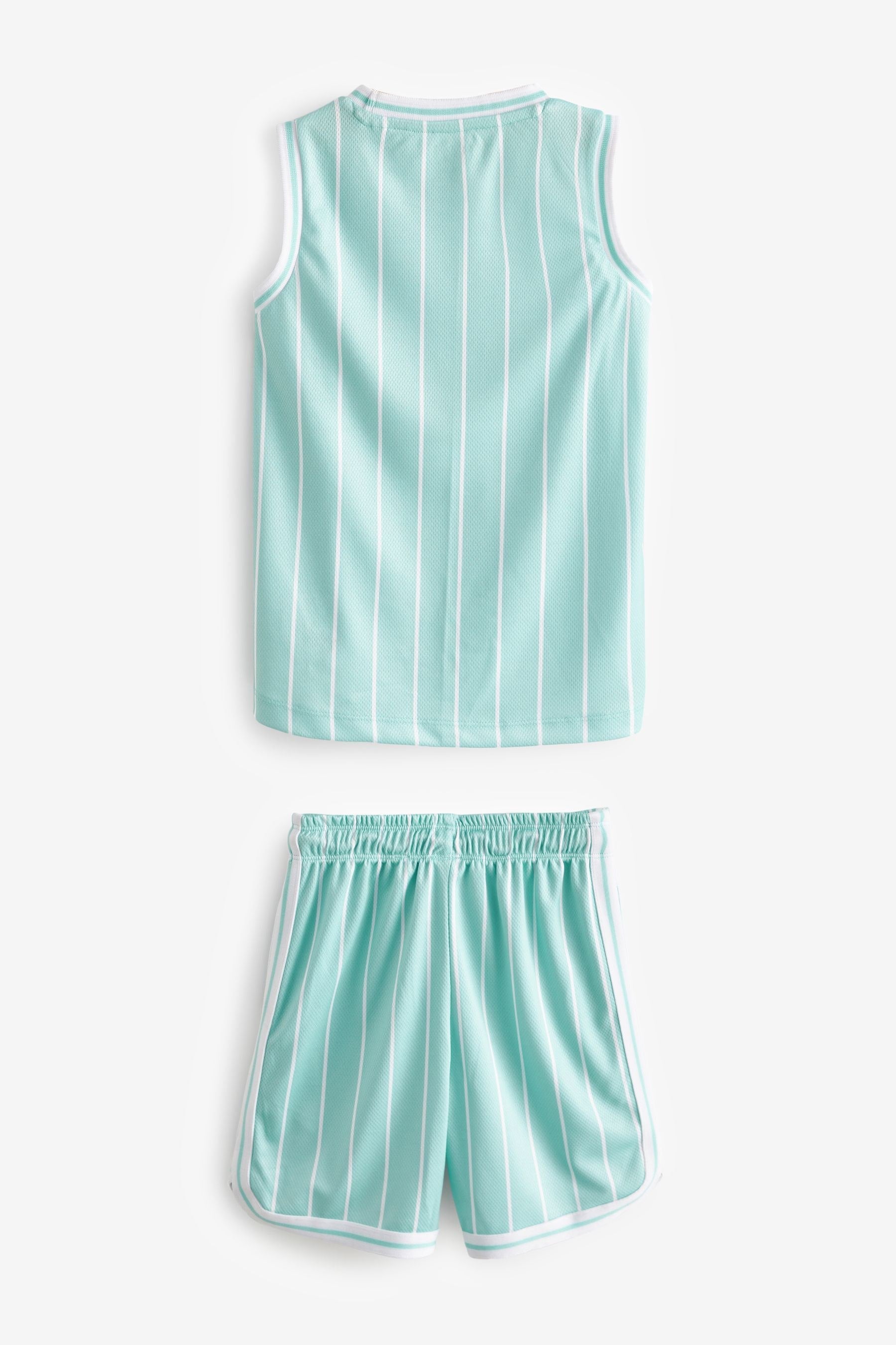 Mint Green Miami Mesh Vest and Shorts Set (3-16yrs)